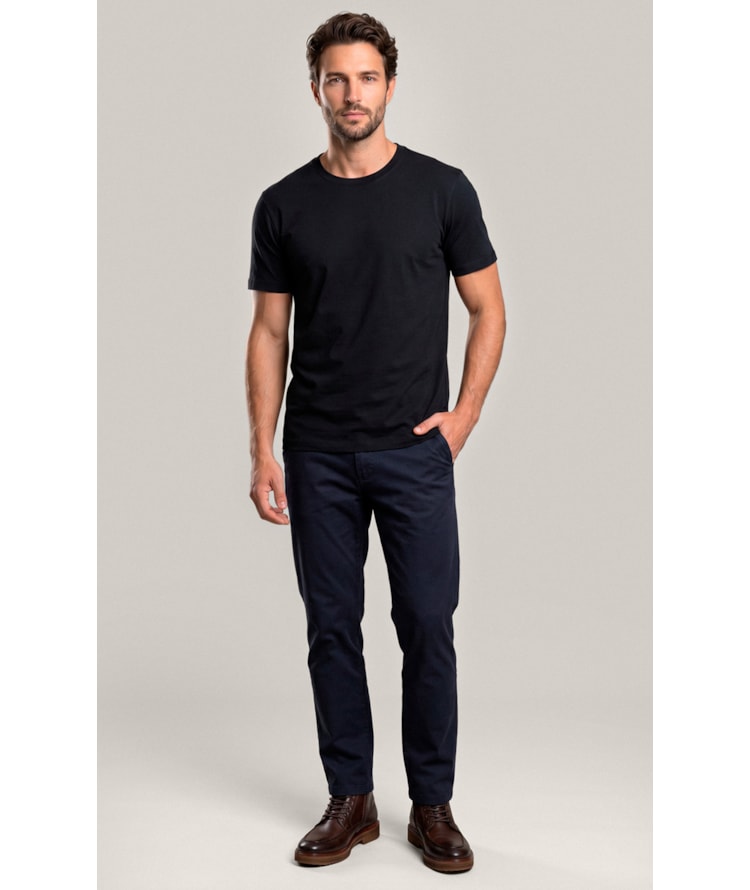 T-Shirt Mm Pima Manhattan New Classic Preto Fosco