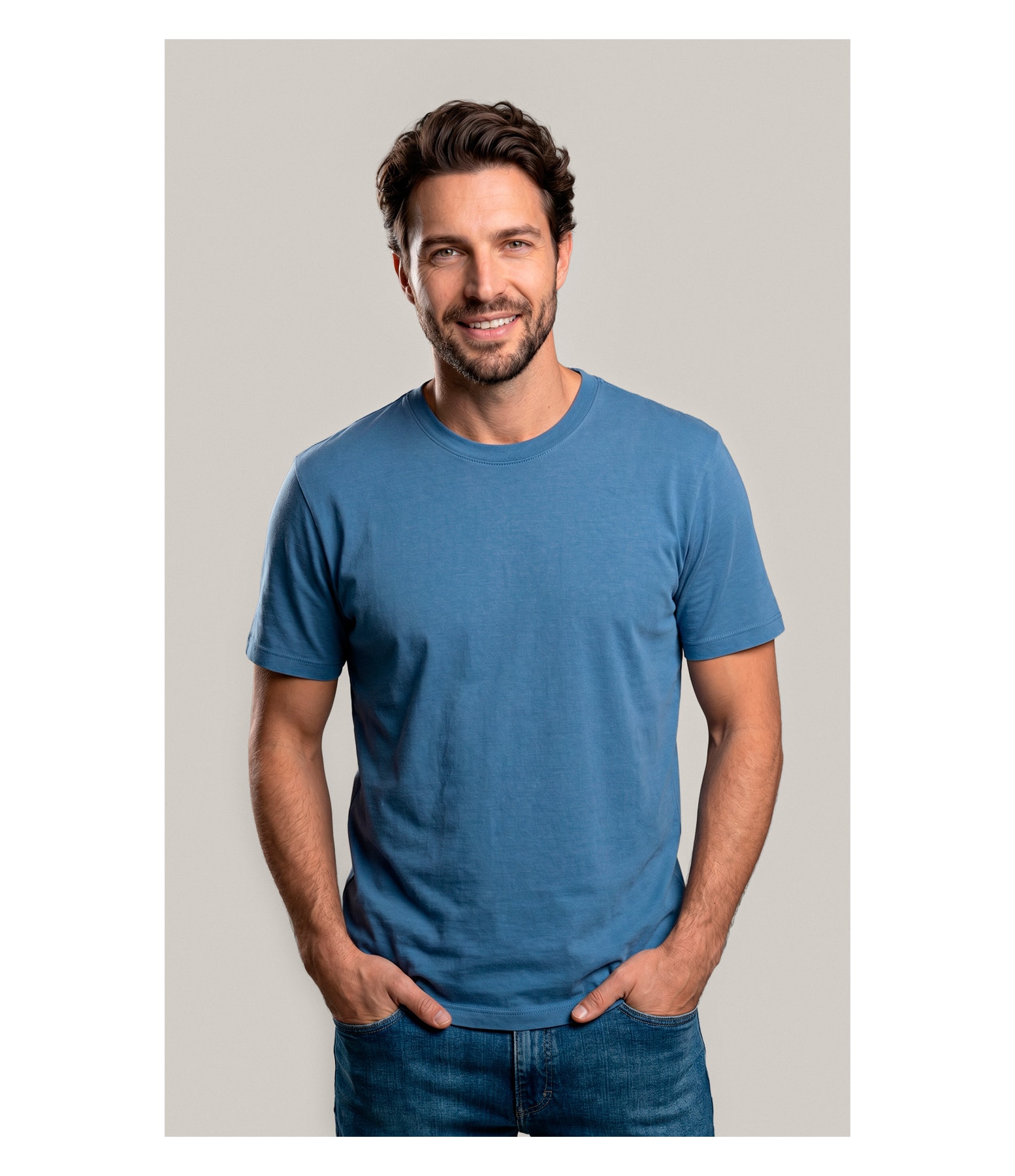 T-Shirt Mm Pima Mc Azul Medio