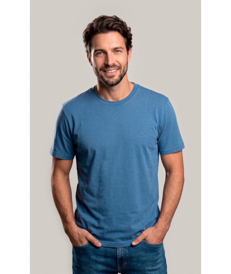 T-Shirt Mm Pima Mc Azul Medio