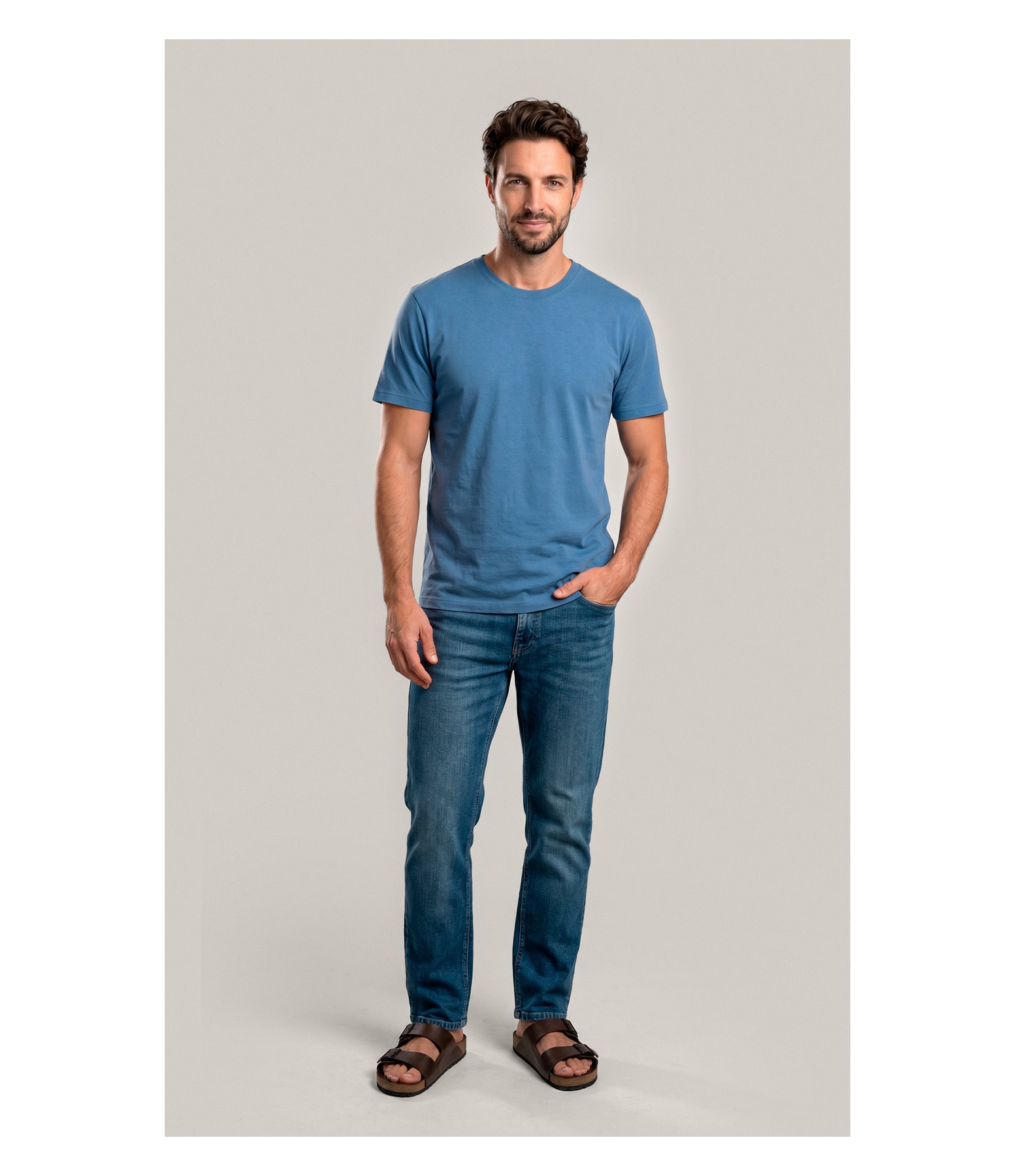 T-Shirt Mm Pima Mc Azul Medio