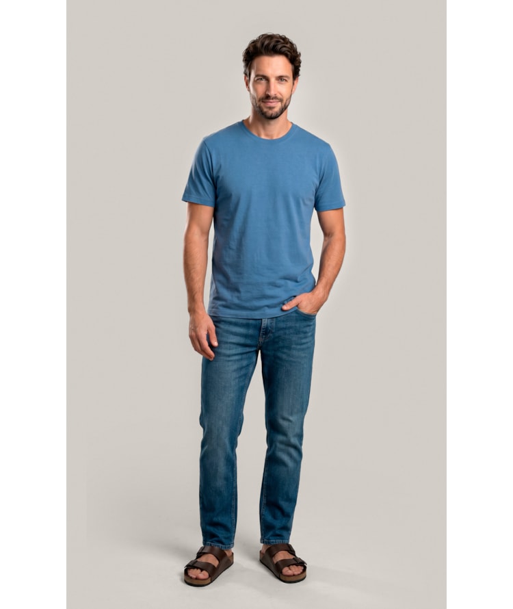 T-Shirt Mm Pima Mc Azul Medio