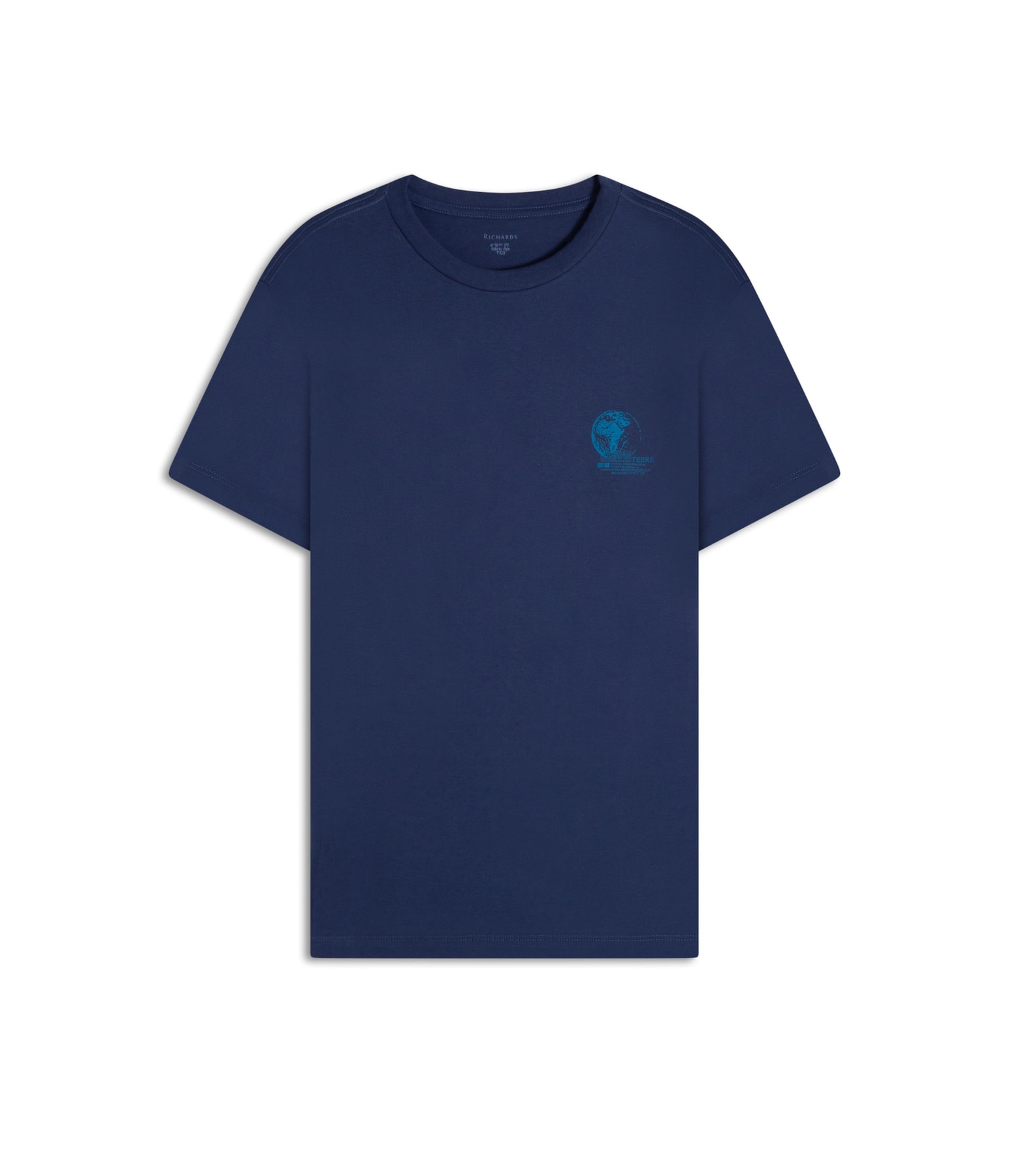 T-Shirt Mm Planetas Peito Basic Fit Cobalto