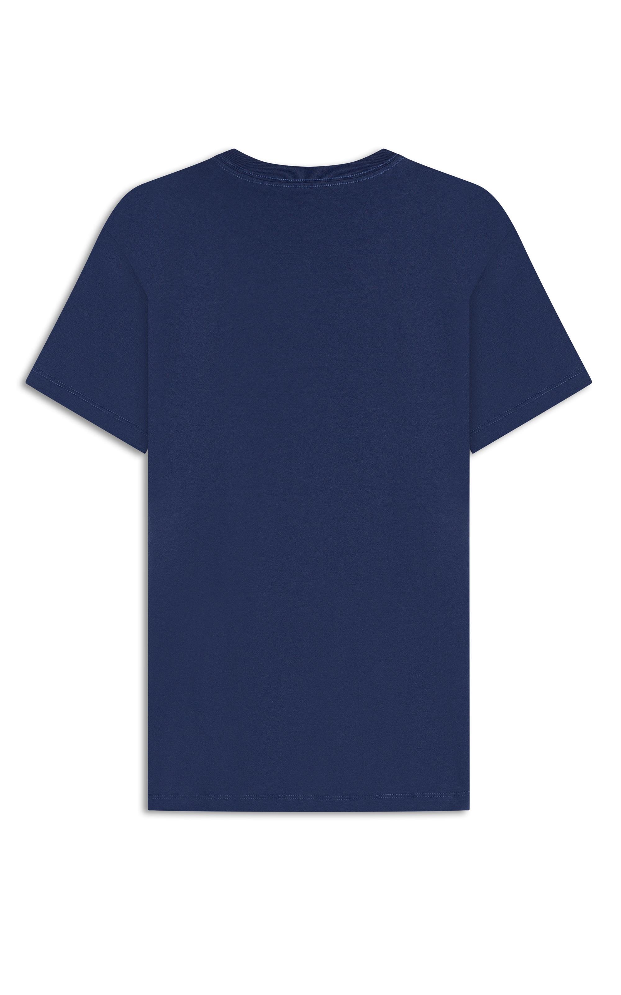 T-Shirt Mm Planetas Peito Basic Fit Cobalto