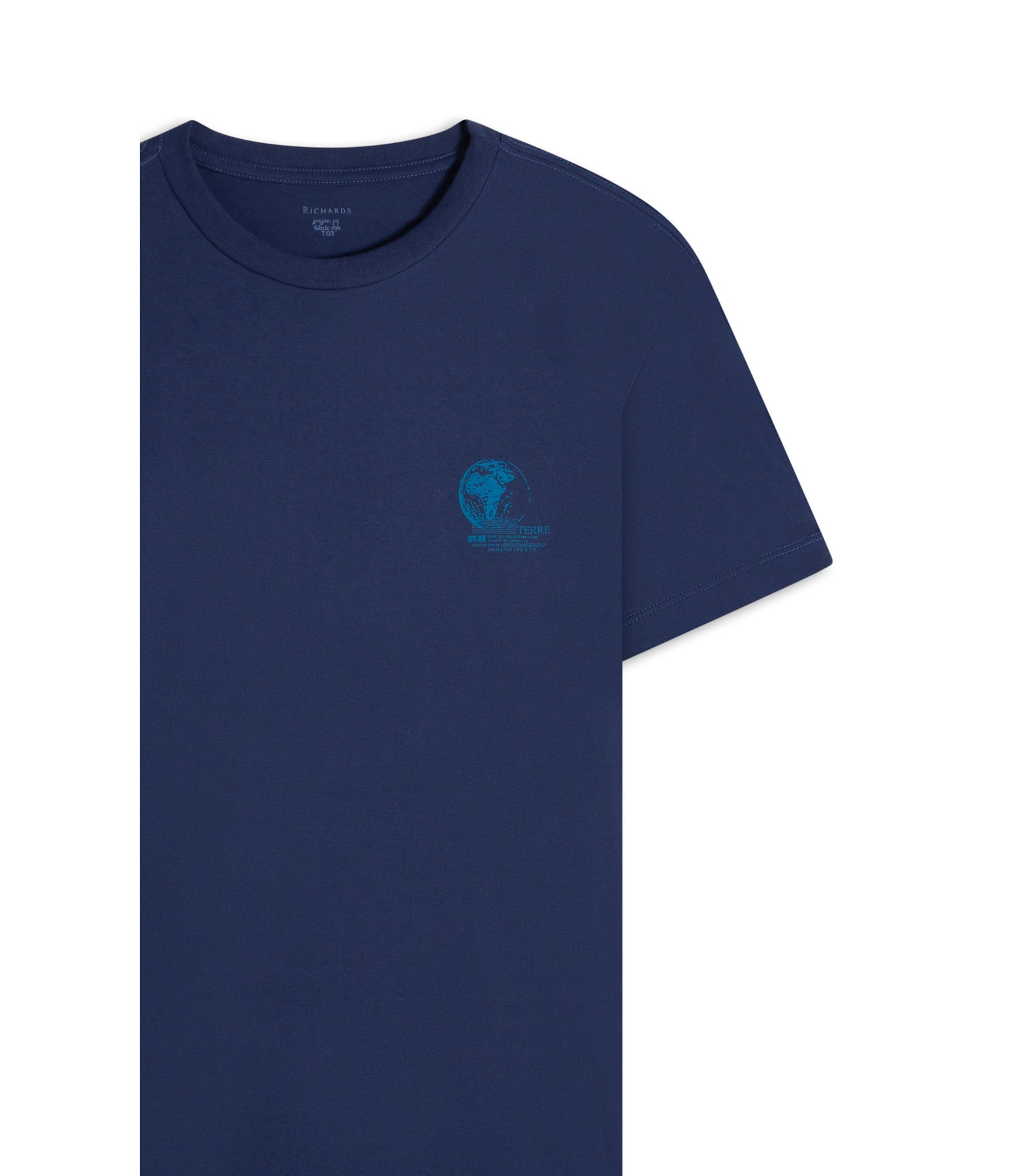 T-Shirt Mm Planetas Peito Basic Fit Cobalto