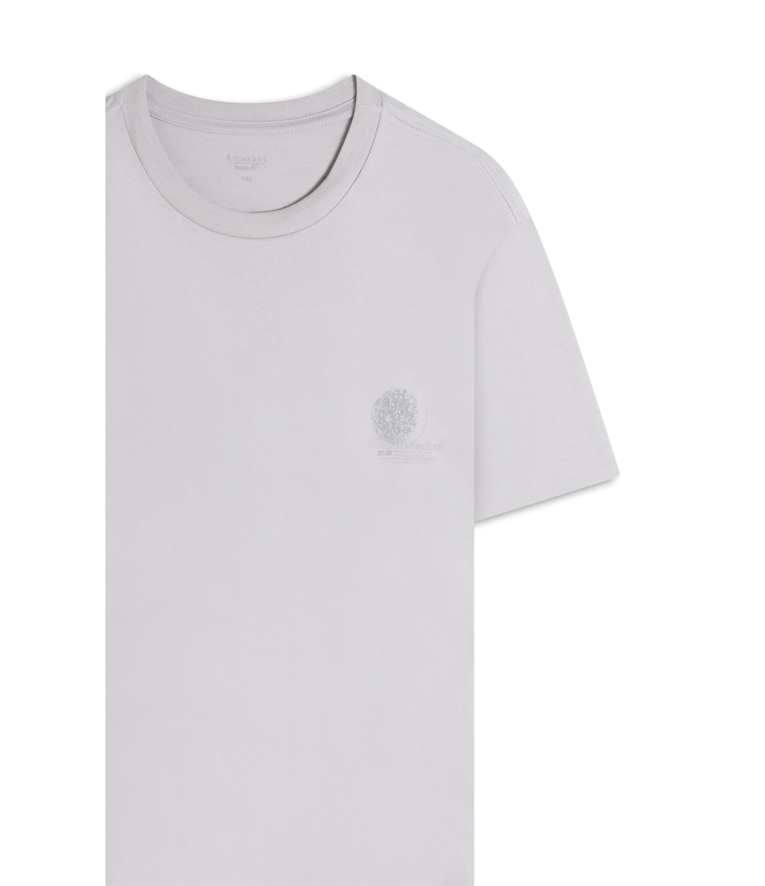 T-Shirt Mm Planetas Peito Basic Fit Gelo
