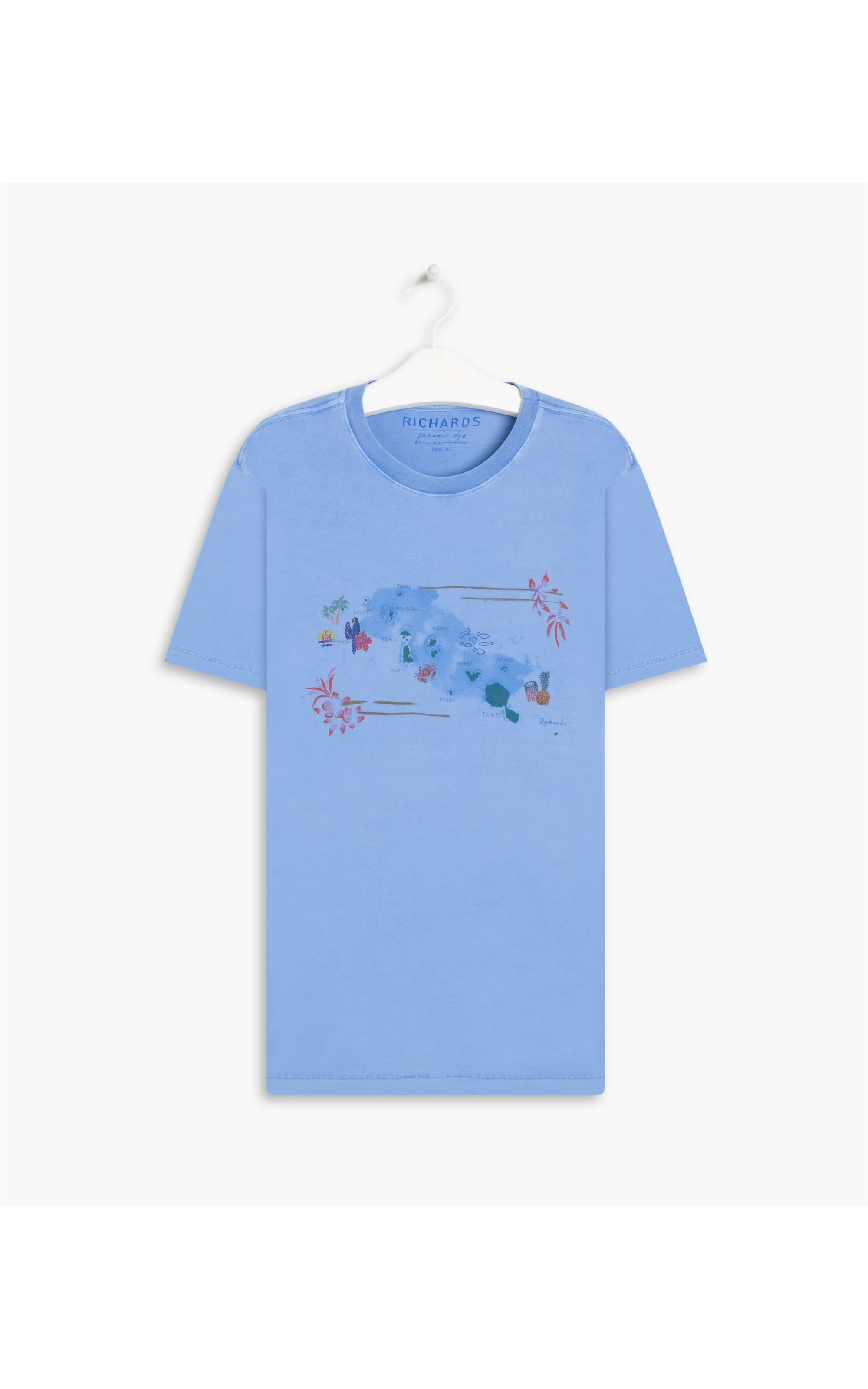 T-Shirt Mm Polynesia Map Azul Chofer