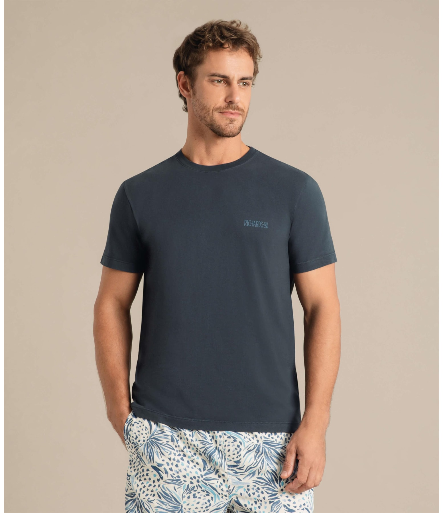 T-Shirt Mm Rch Surf Marinho