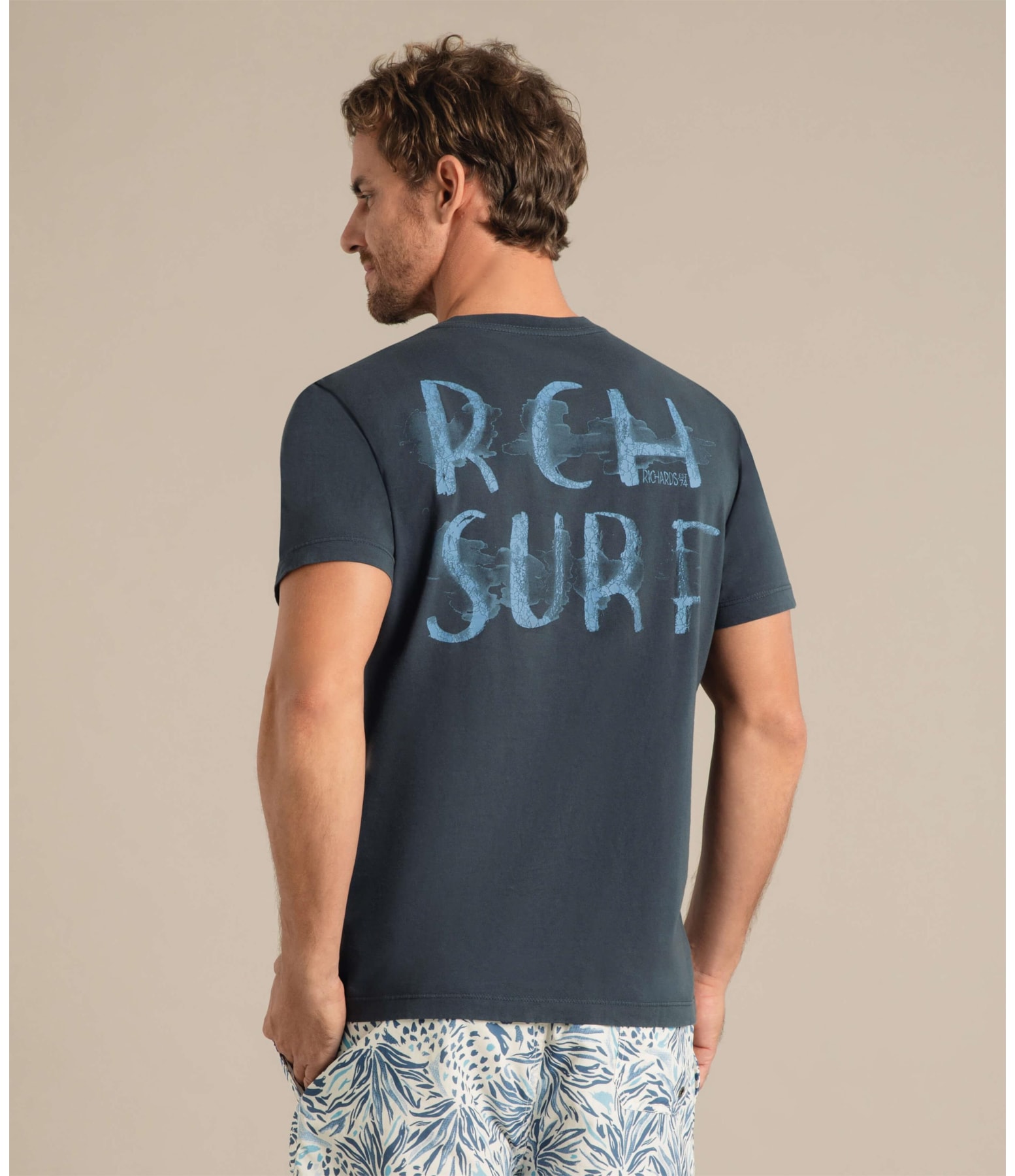 T-Shirt Mm Rch Surf Marinho
