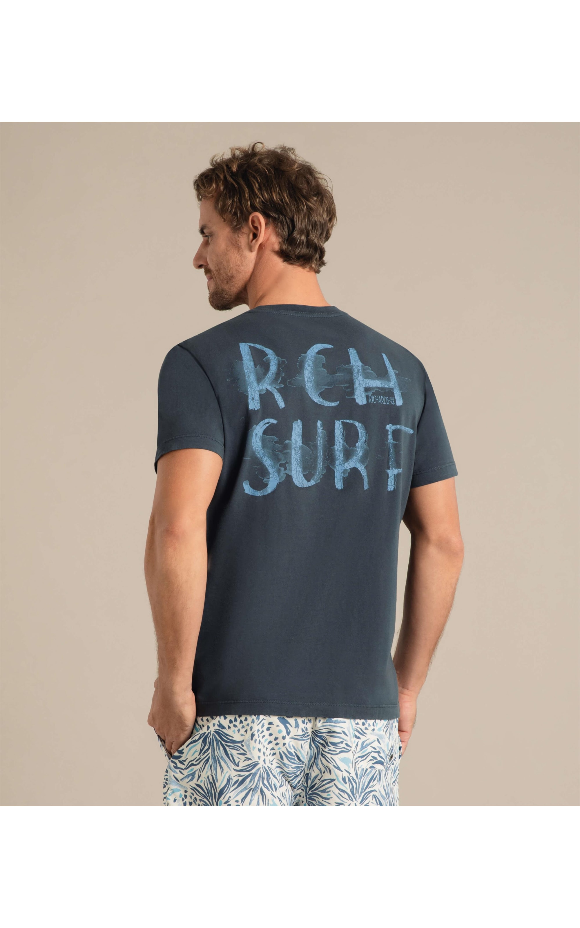 T-Shirt Mm Rch Surf Marinho