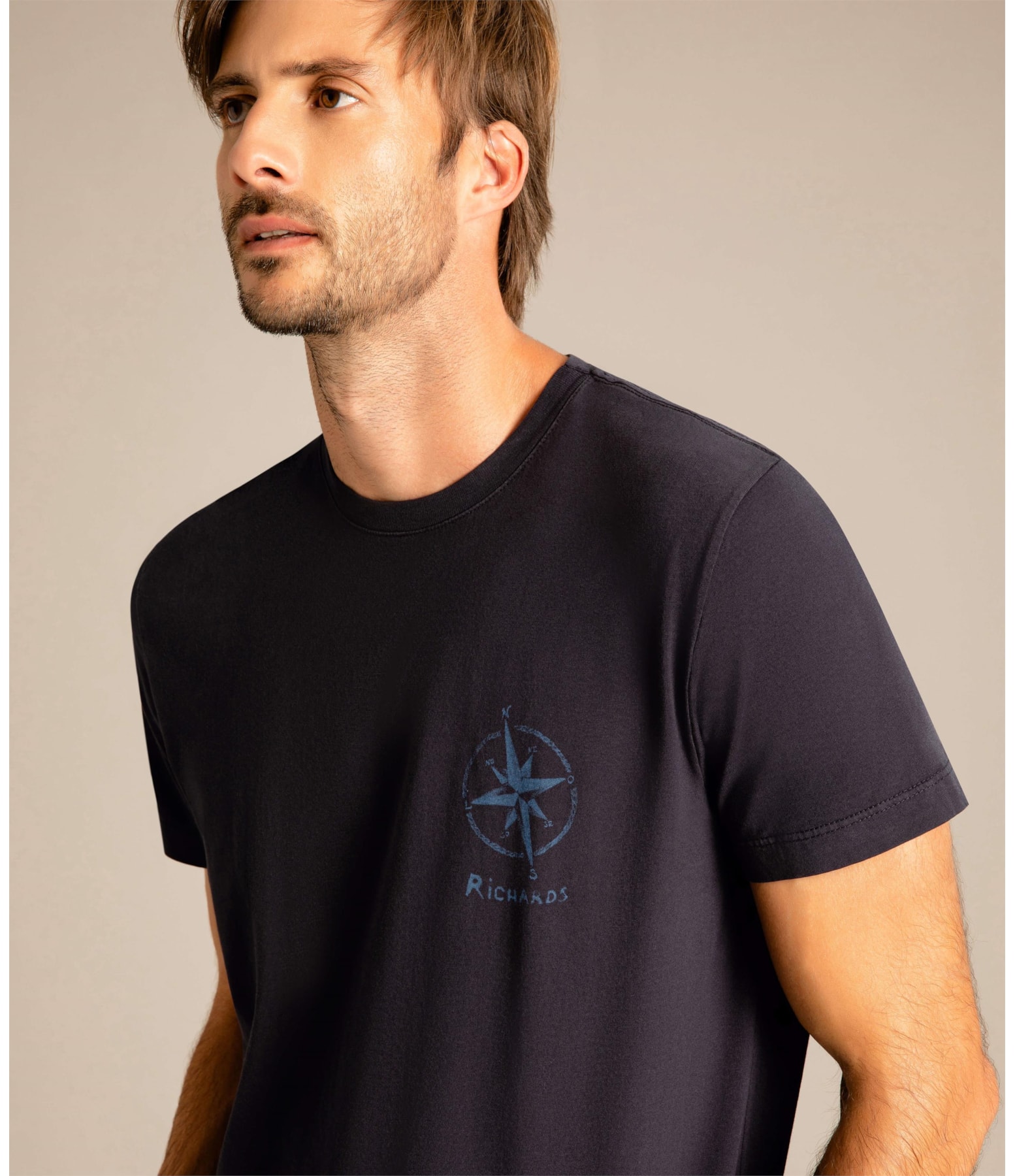 T-Shirt Mm Rosa Dos Ventos Dark Navy