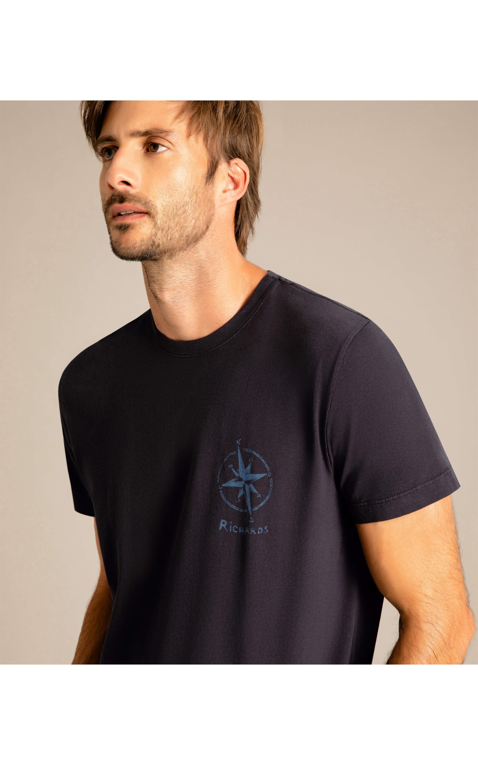 T-Shirt Mm Rosa Dos Ventos Dark Navy