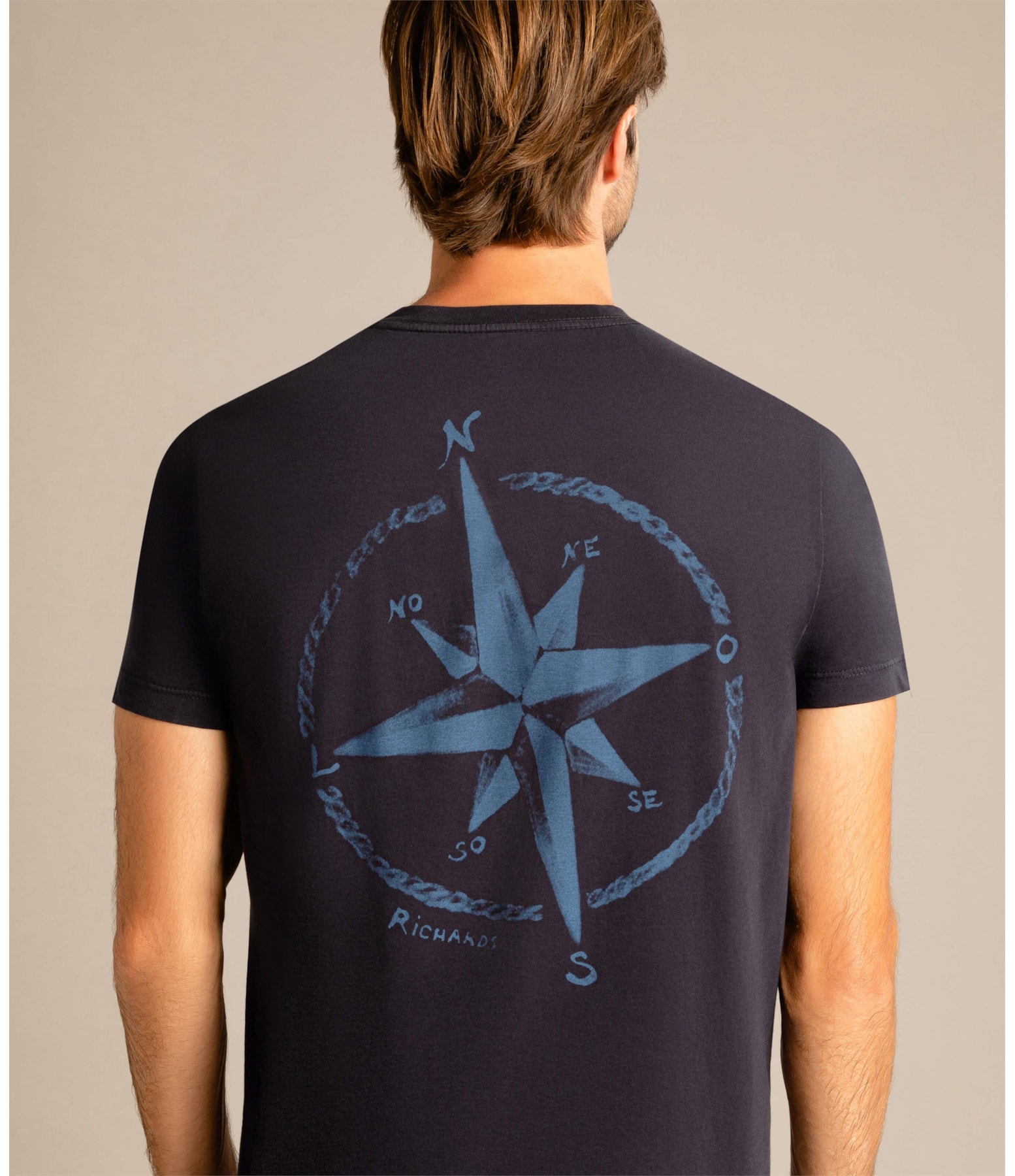 T-Shirt Mm Rosa Dos Ventos Dark Navy