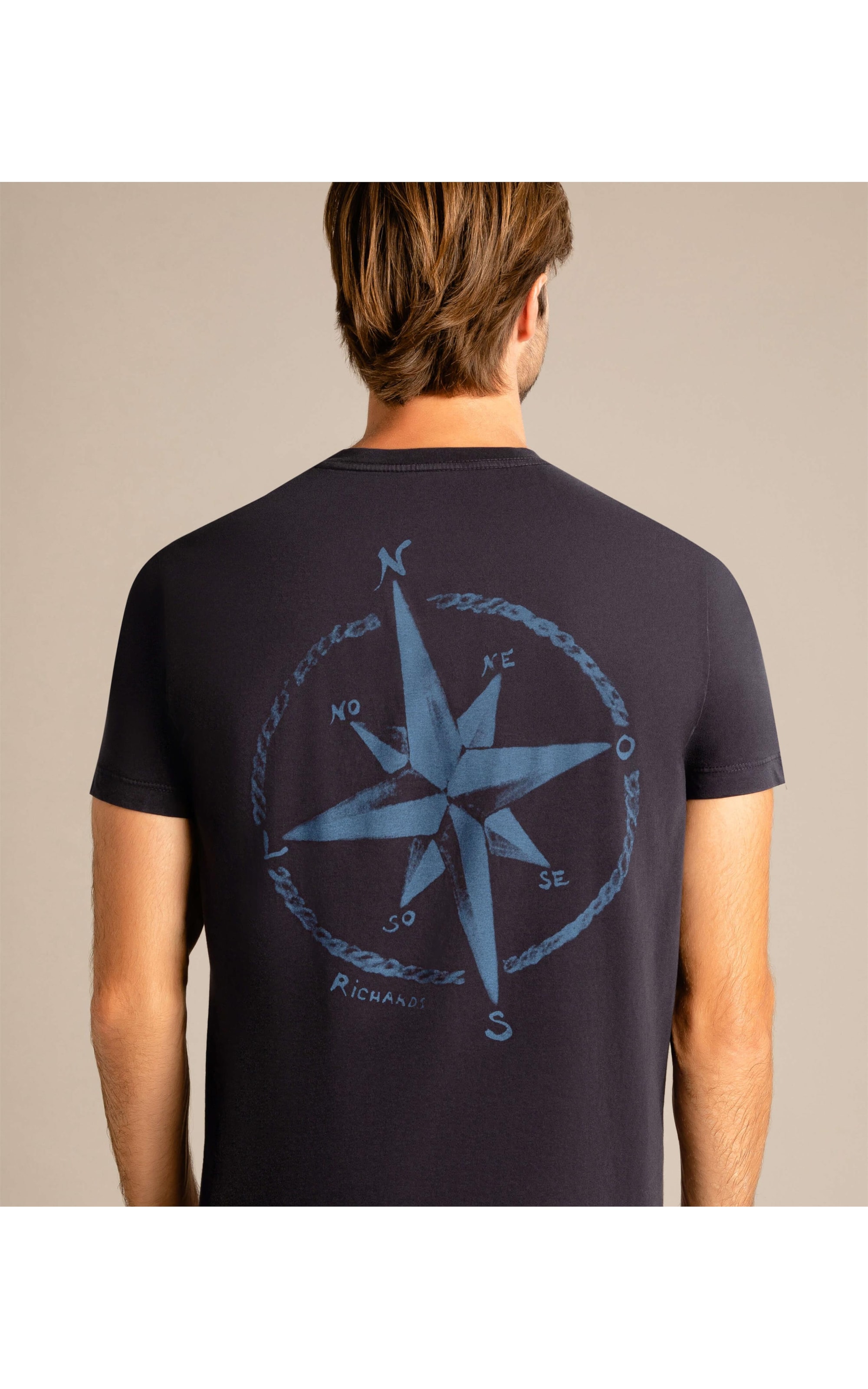 T-Shirt Mm Rosa Dos Ventos Dark Navy