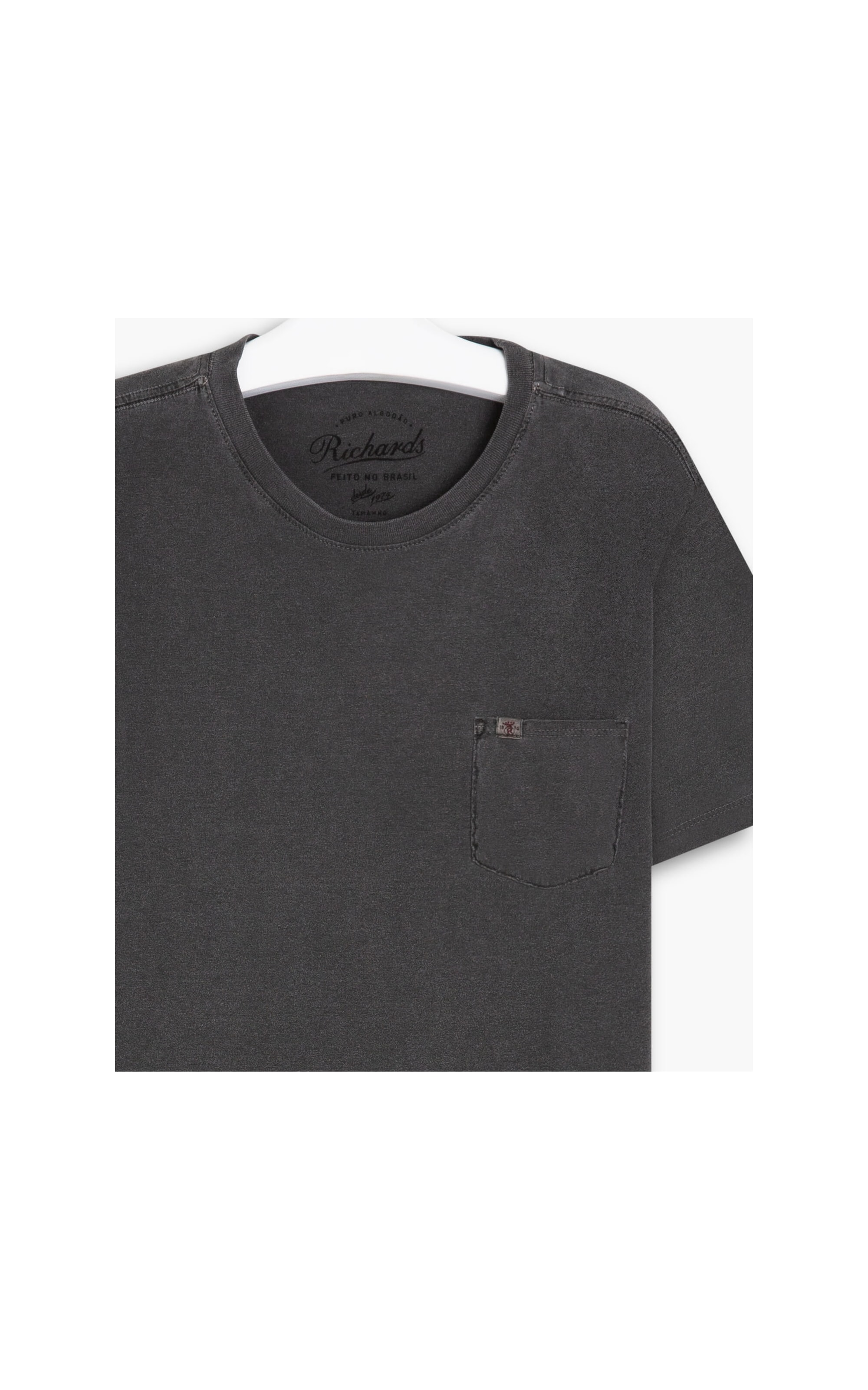 T-Shirt Mm Stone Lisa Com Bolso Charcoal