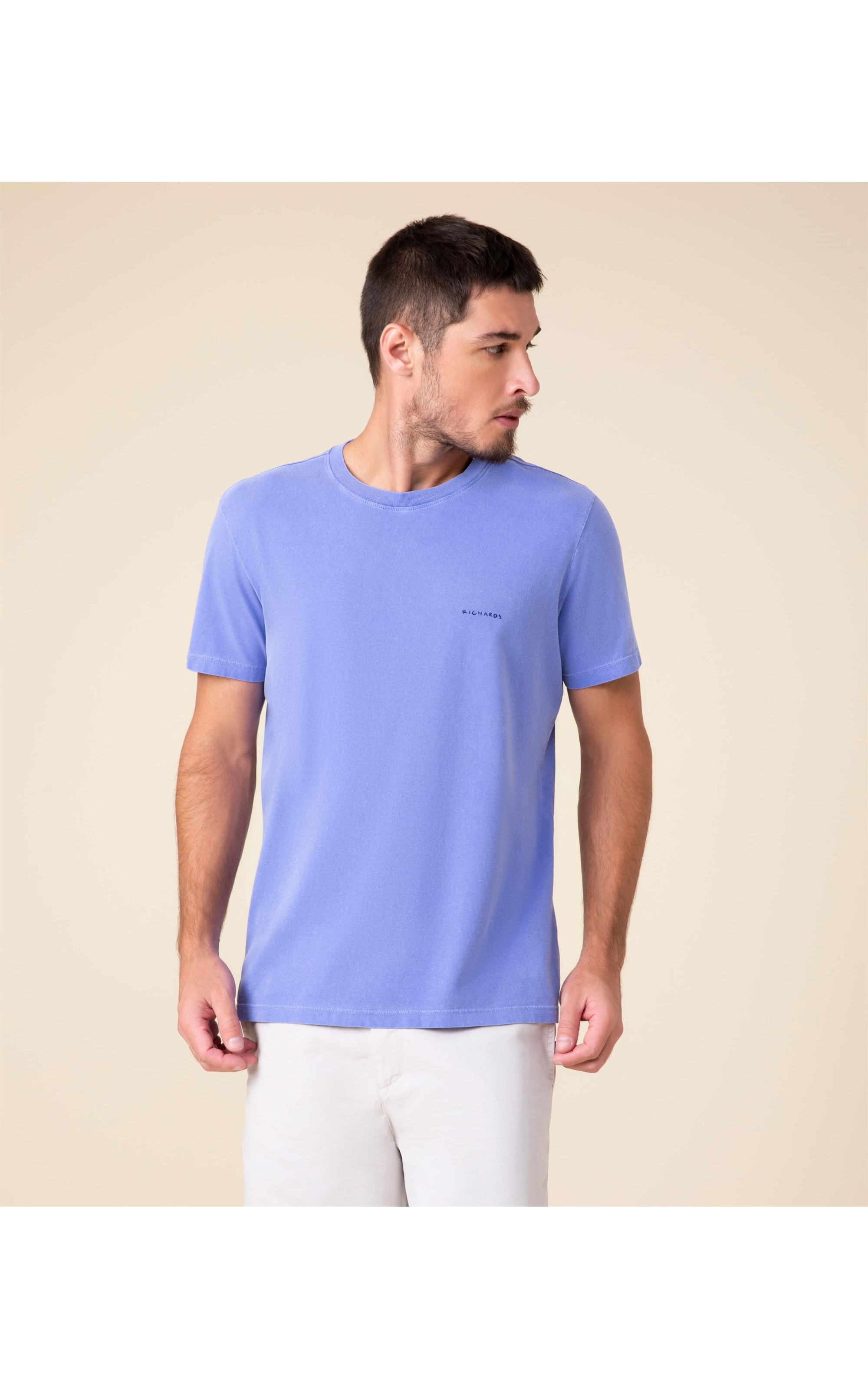 T-Shirt Mm Stone Manuscrito Mc Azul Bic