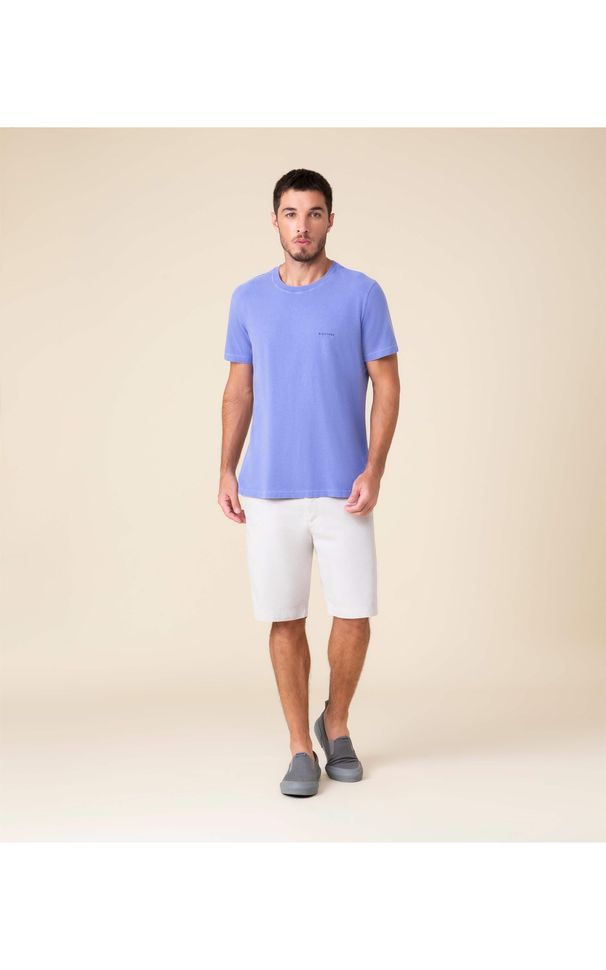 T-Shirt Mm Stone Manuscrito Mc Azul Bic