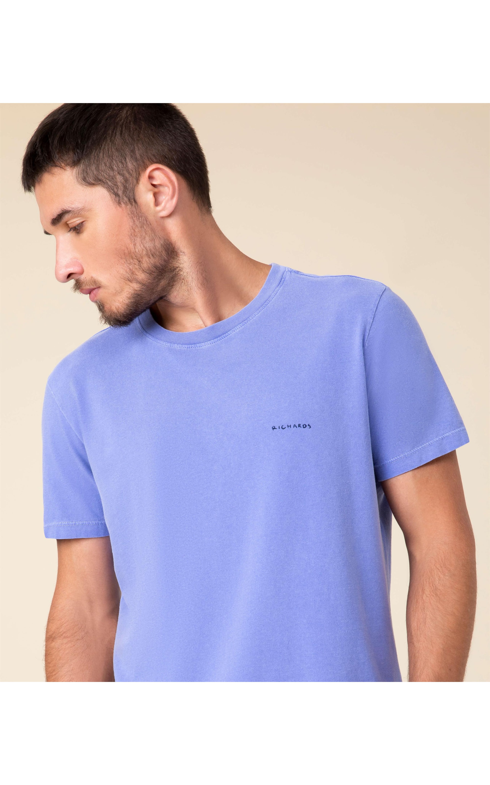 T-Shirt Mm Stone Manuscrito Mc Azul Bic