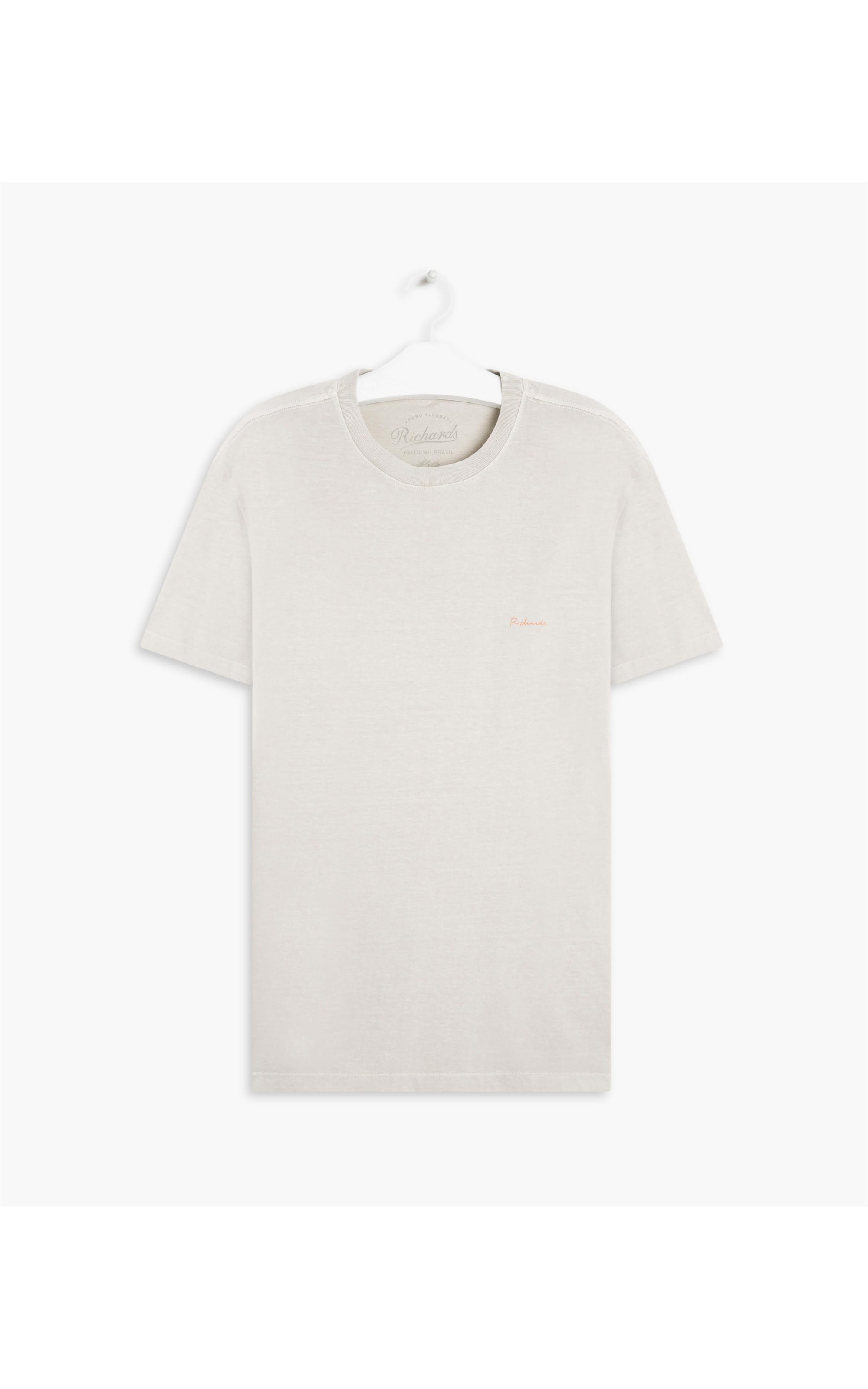 T-Shirt Mm Stone Manuscrito Mc Cinza Claro