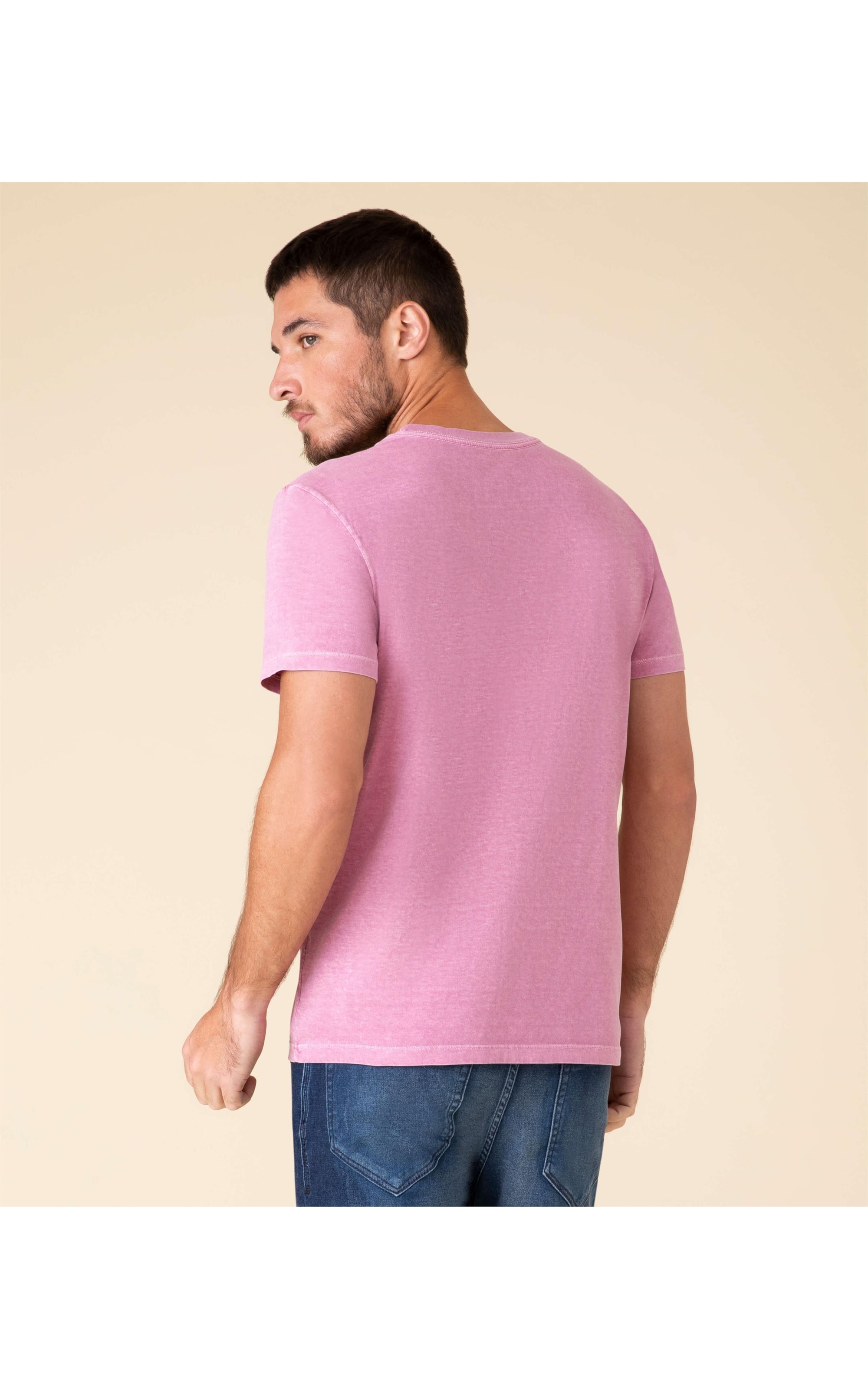 T-Shirt Mm Stone Manuscrito Mc Rosa Velho