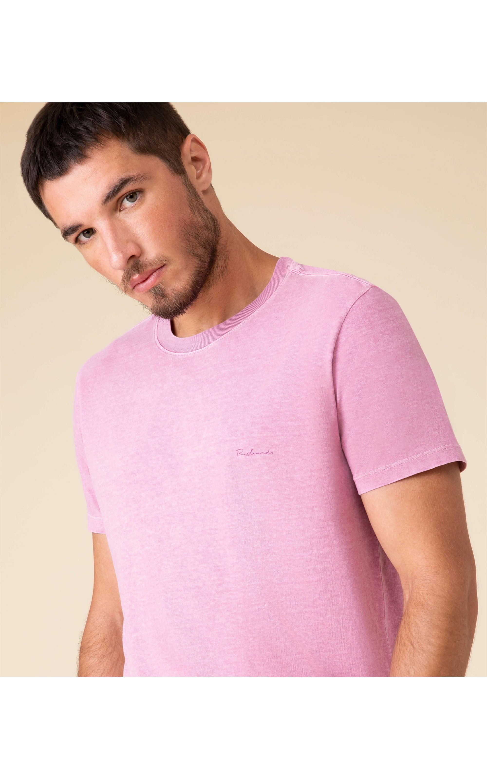 T-Shirt Mm Stone Manuscrito Mc Rosa Velho