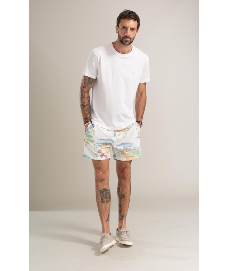 T-Shirt Mm Sumer Feelings Costas Bf Branco