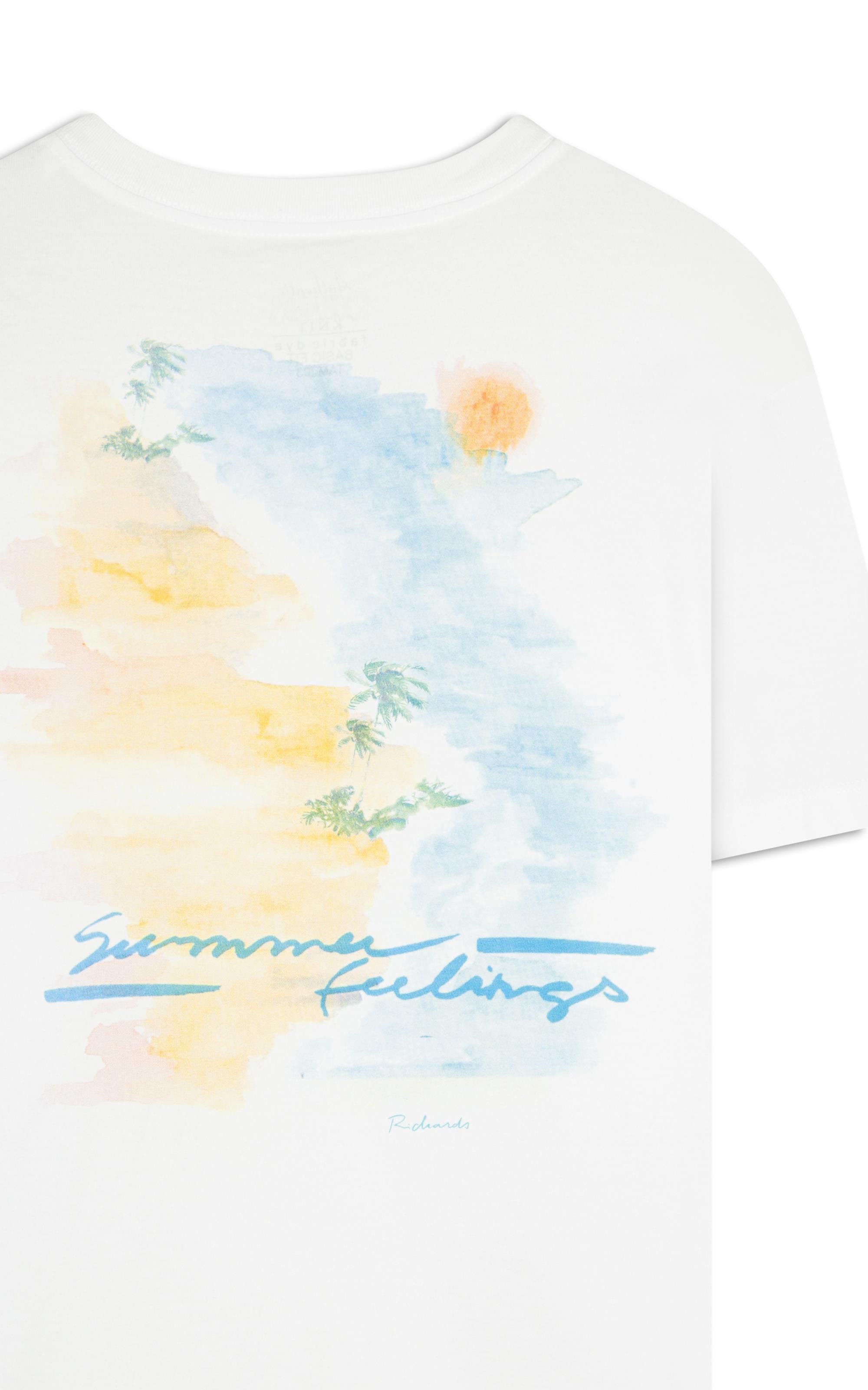 T-Shirt Mm Sumer Feelings Costas Bf Branco