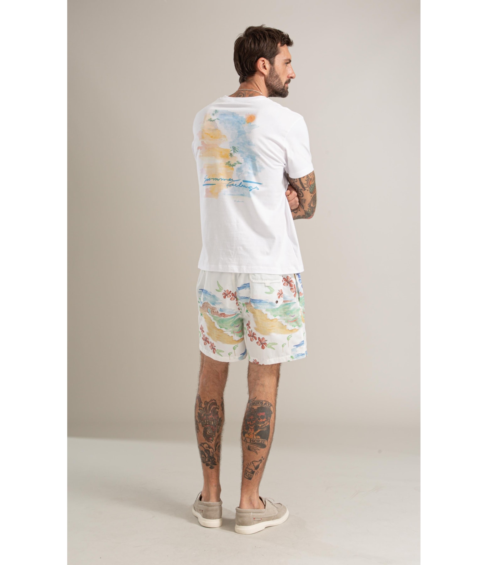 T-Shirt Mm Sumer Feelings Costas Bf Branco