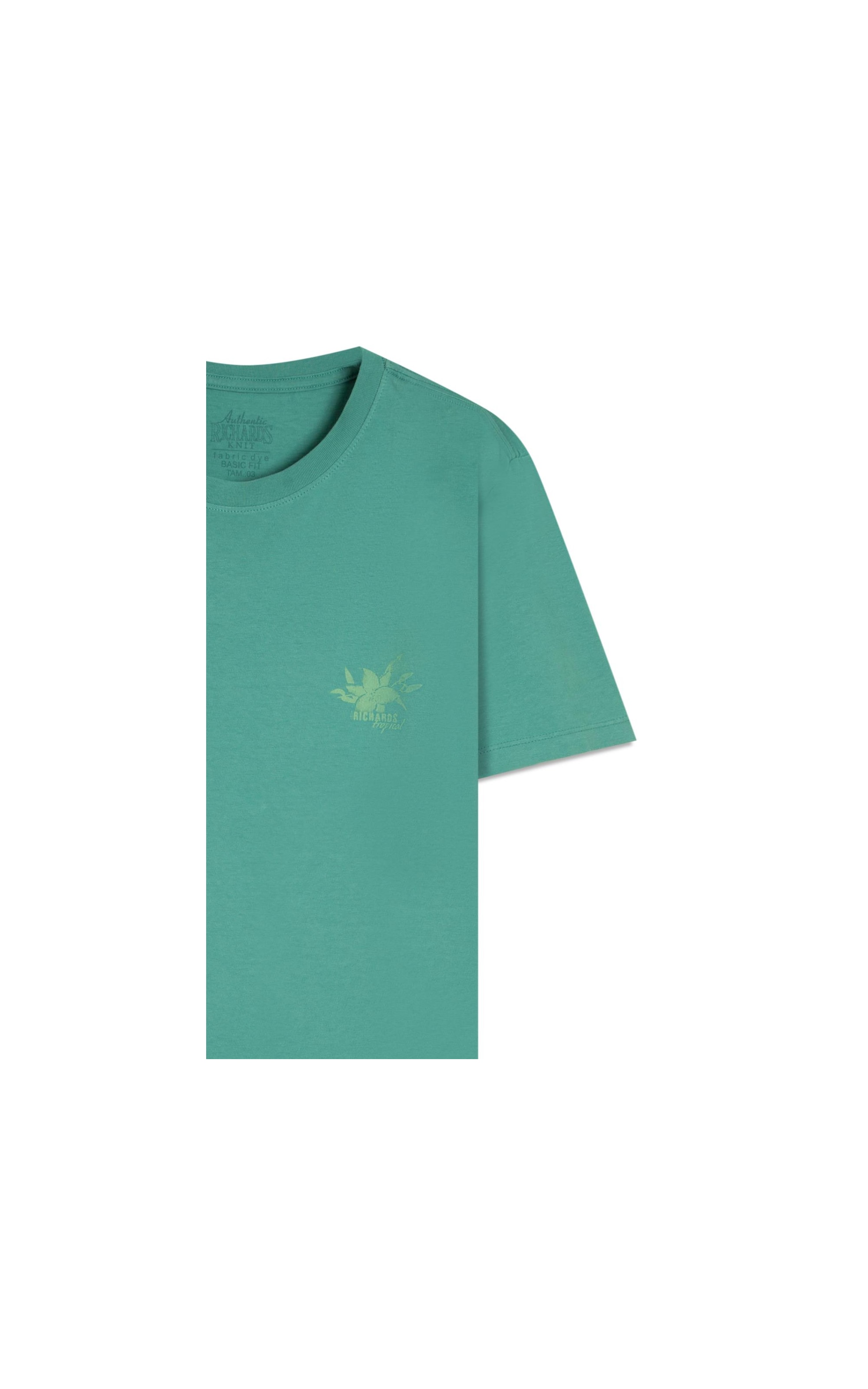 T-Shirt Mm Tropical Peito Bf Esmeralda