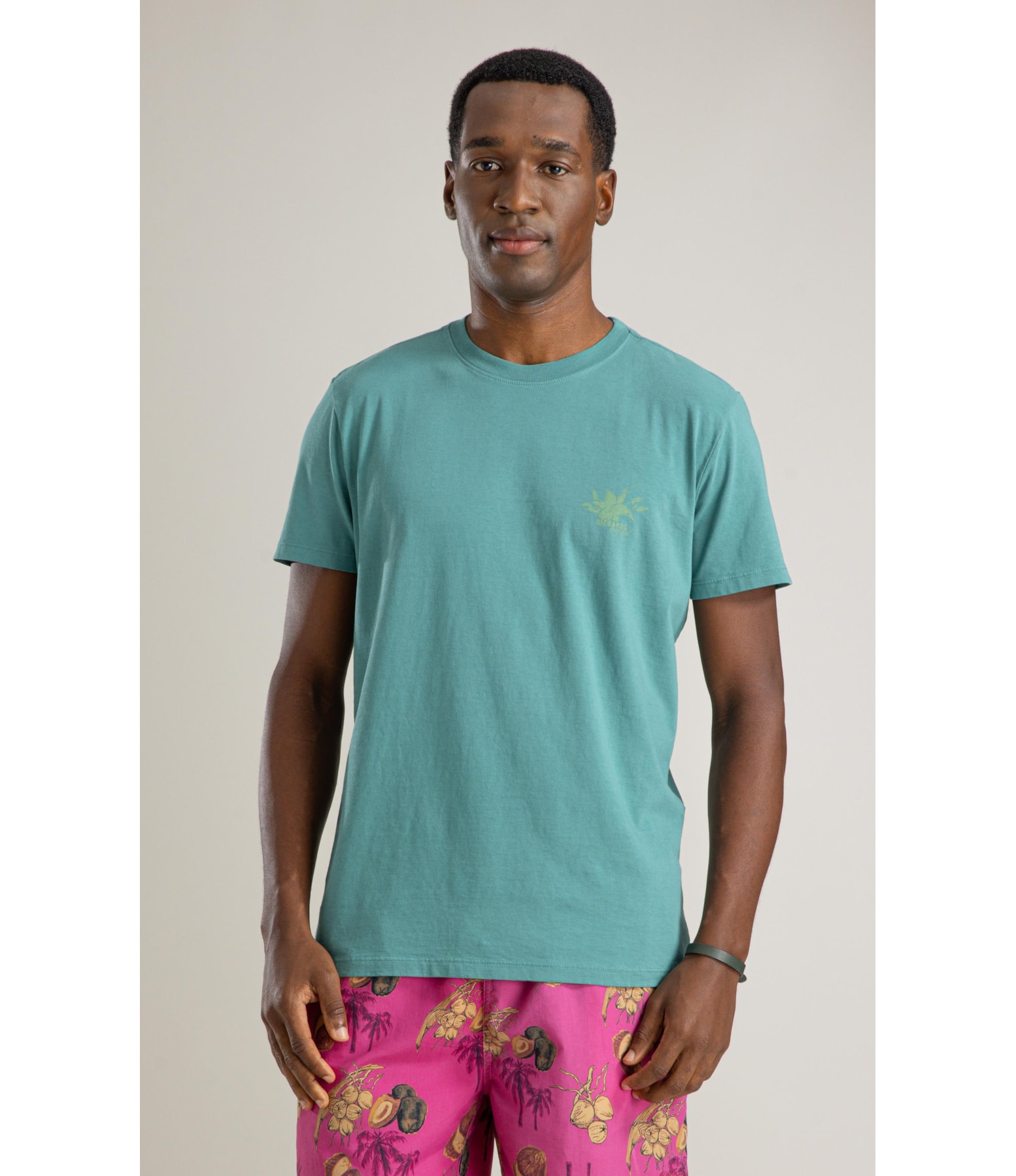 T-Shirt Mm Tropical Peito Bf Esmeralda