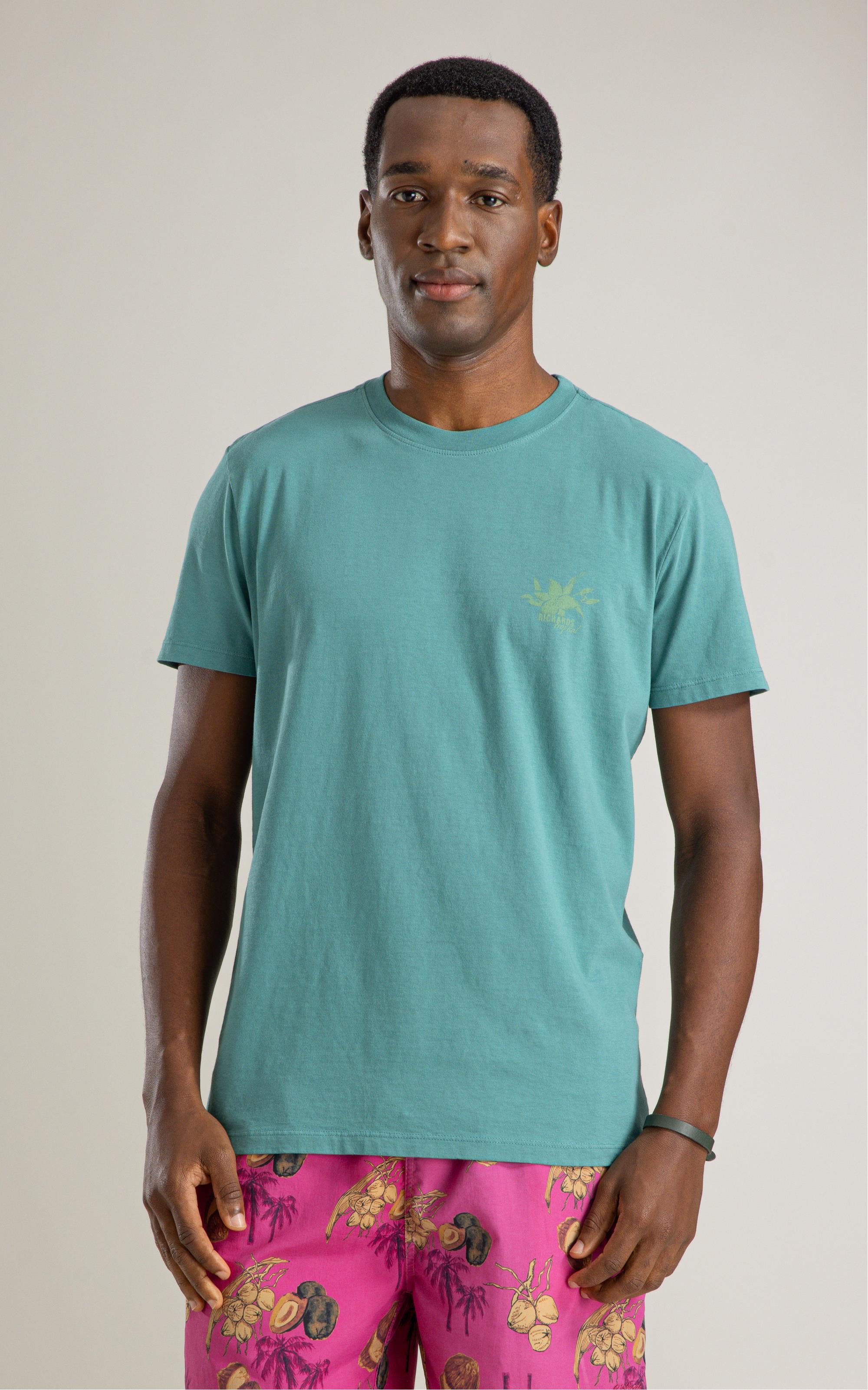 T-Shirt Mm Tropical Peito Bf Esmeralda