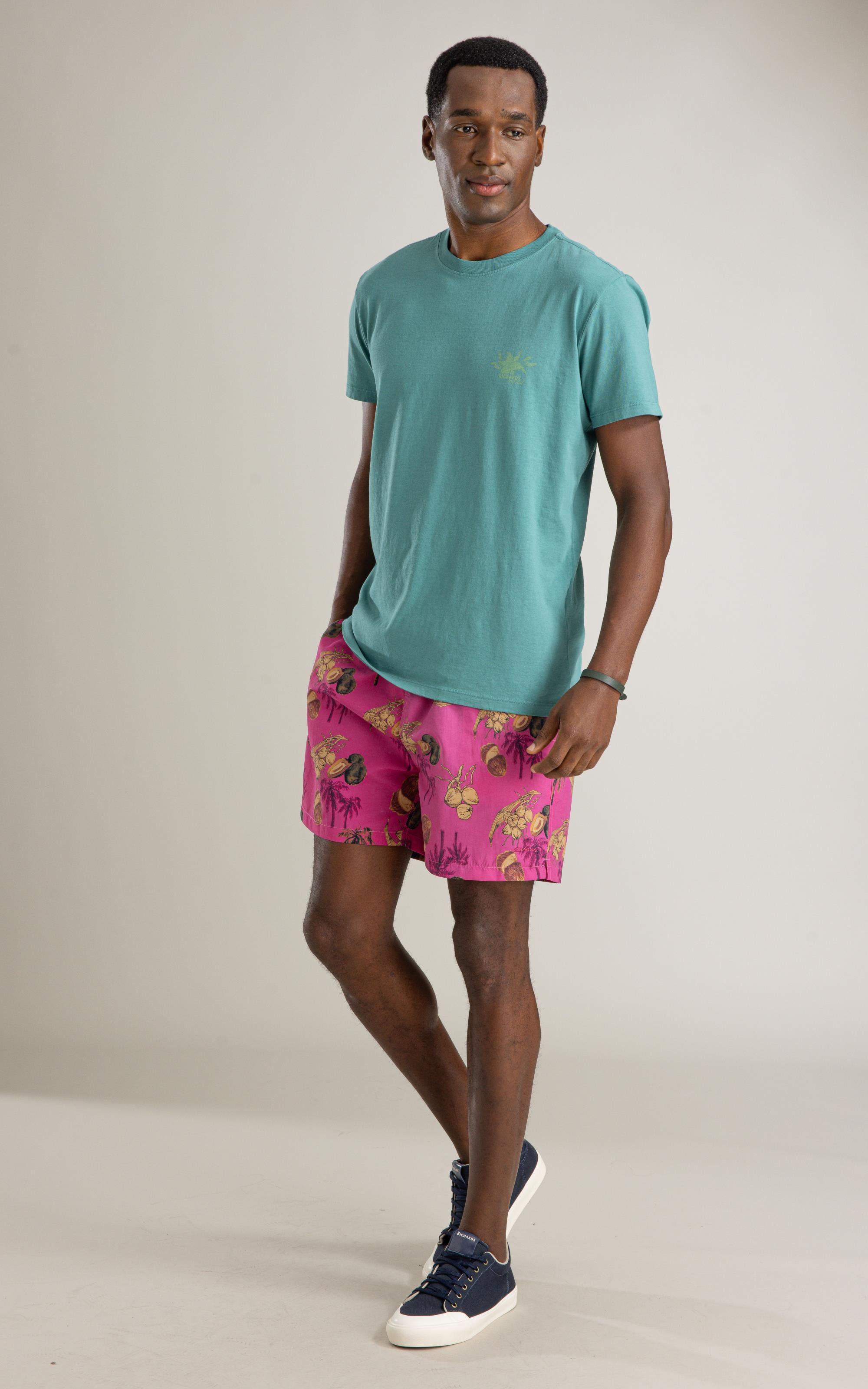 T-Shirt Mm Tropical Peito Bf Esmeralda
