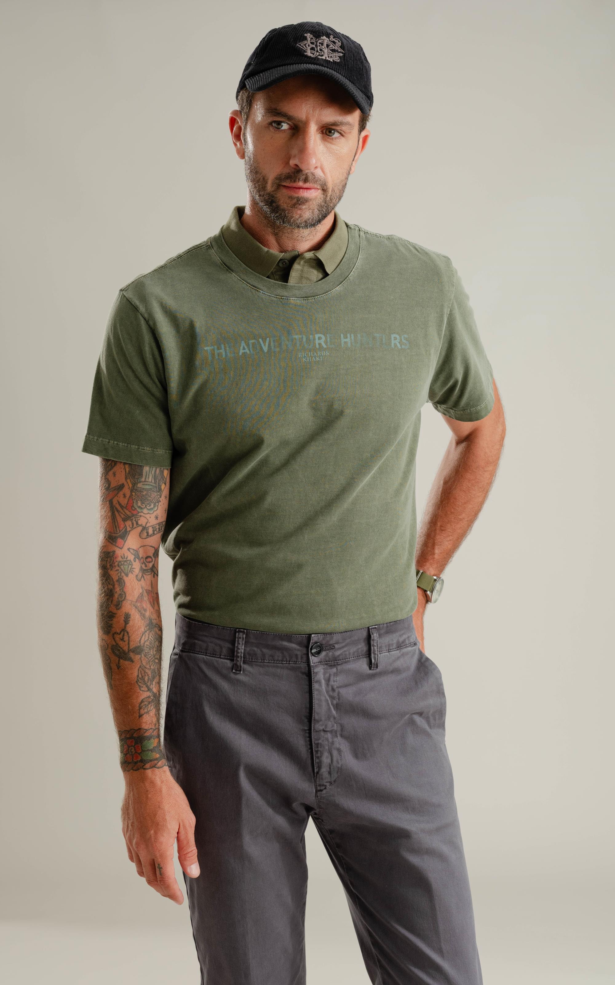 T-Shirt Mm Washed Adventure Hunters Floresta