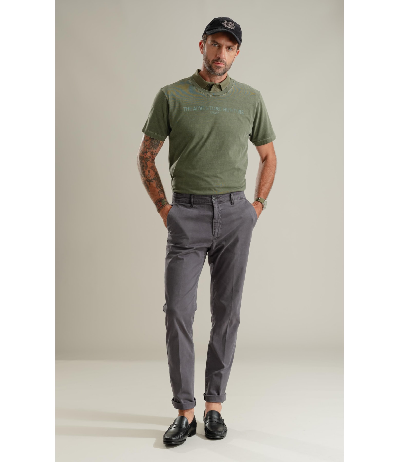 T-Shirt Mm Washed Adventure Hunters Floresta