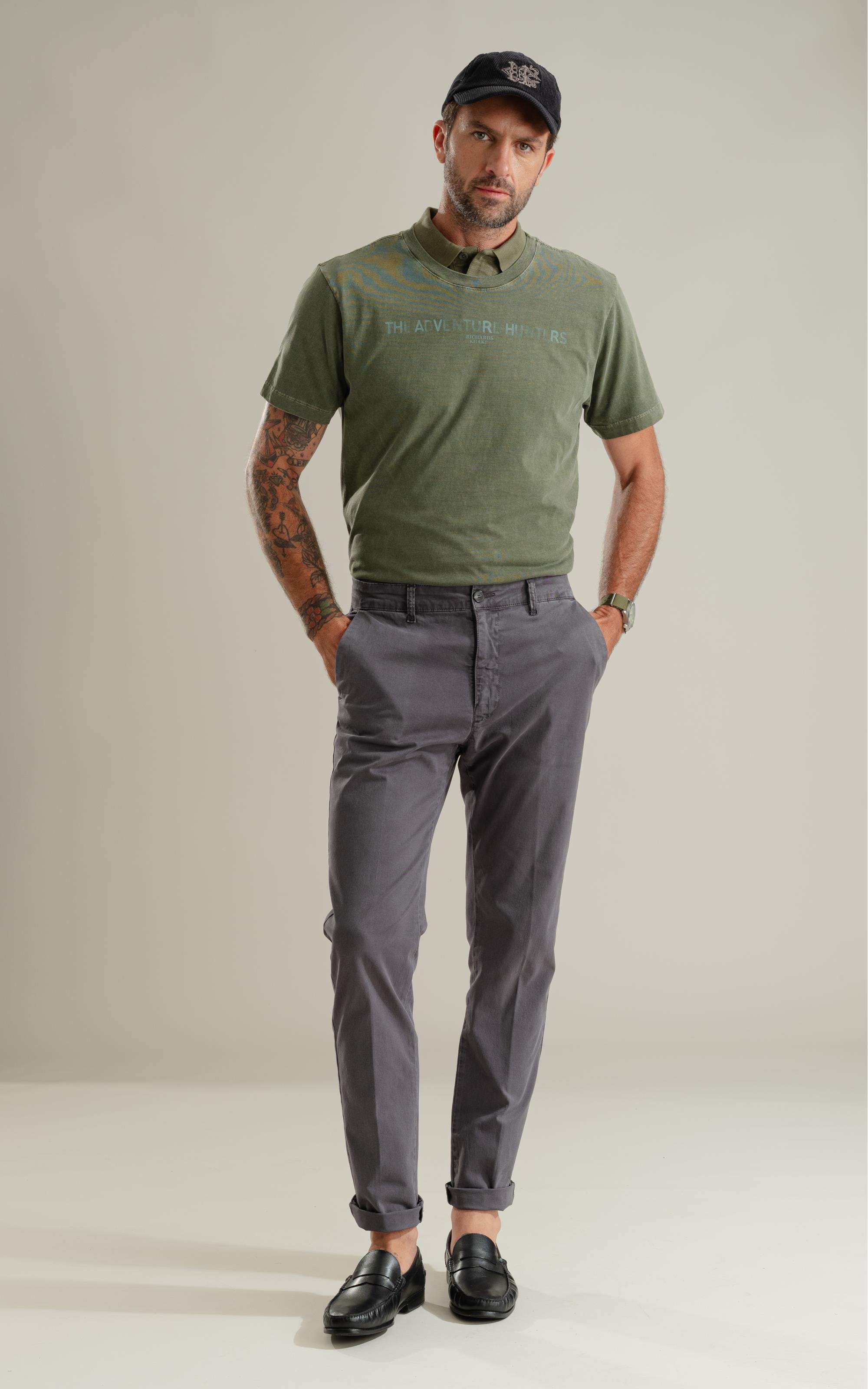 T-Shirt Mm Washed Adventure Hunters Floresta