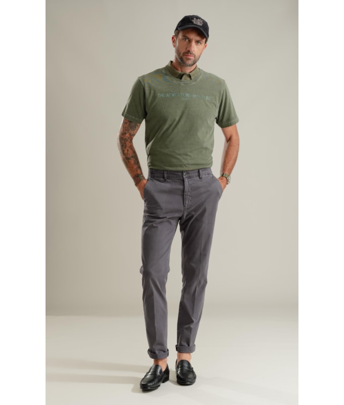 T-Shirt Mm Washed Adventure Hunters Floresta