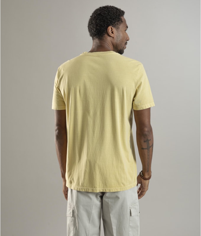 T-Shirt Mm Washed Aquarela Amarelo
