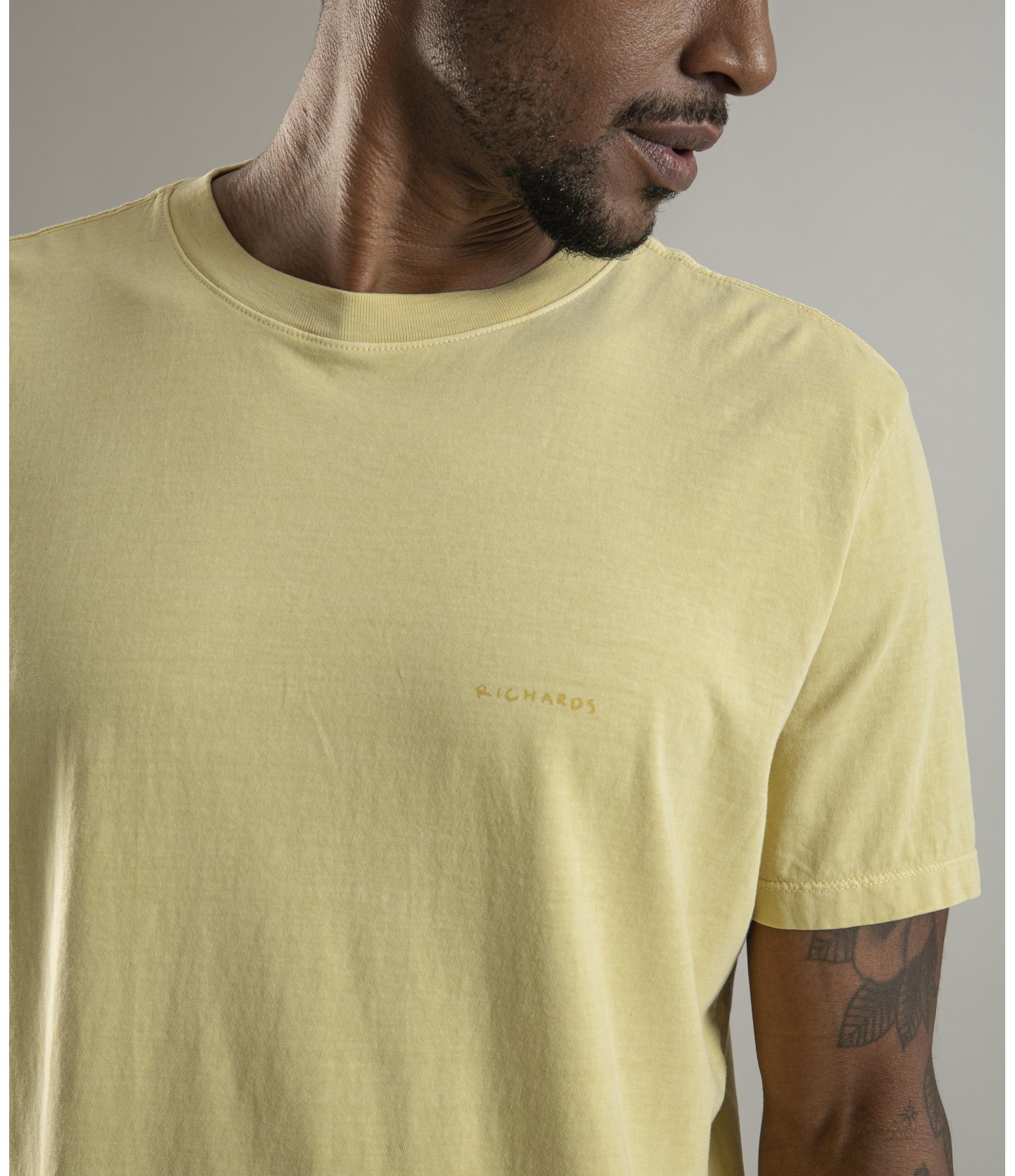 T-Shirt Mm Washed Aquarela Amarelo