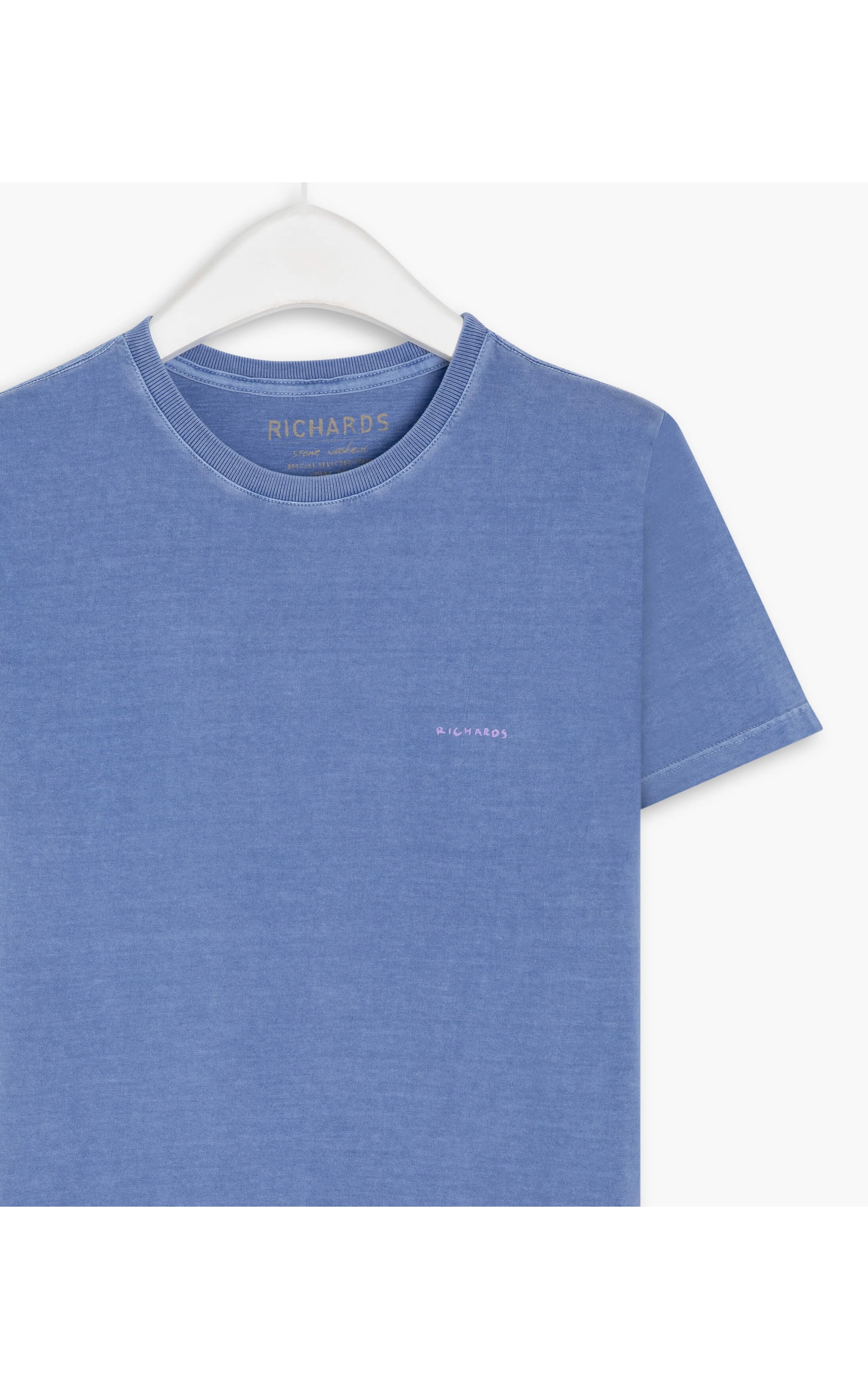 T-Shirt Mm Washed Aquarela Azul Bic