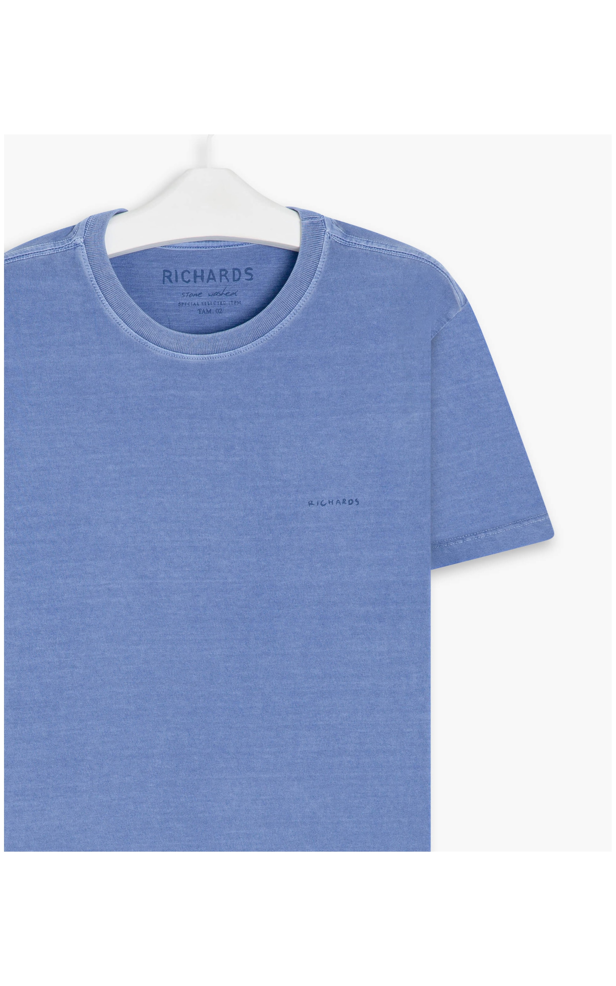 T-Shirt Mm Washed Aquarela Azul Chofer