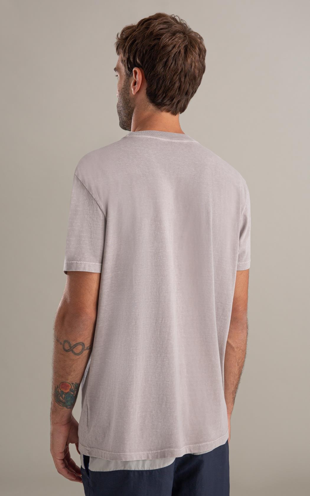 T-Shirt Mm Washed Aquarela Cinza Claro