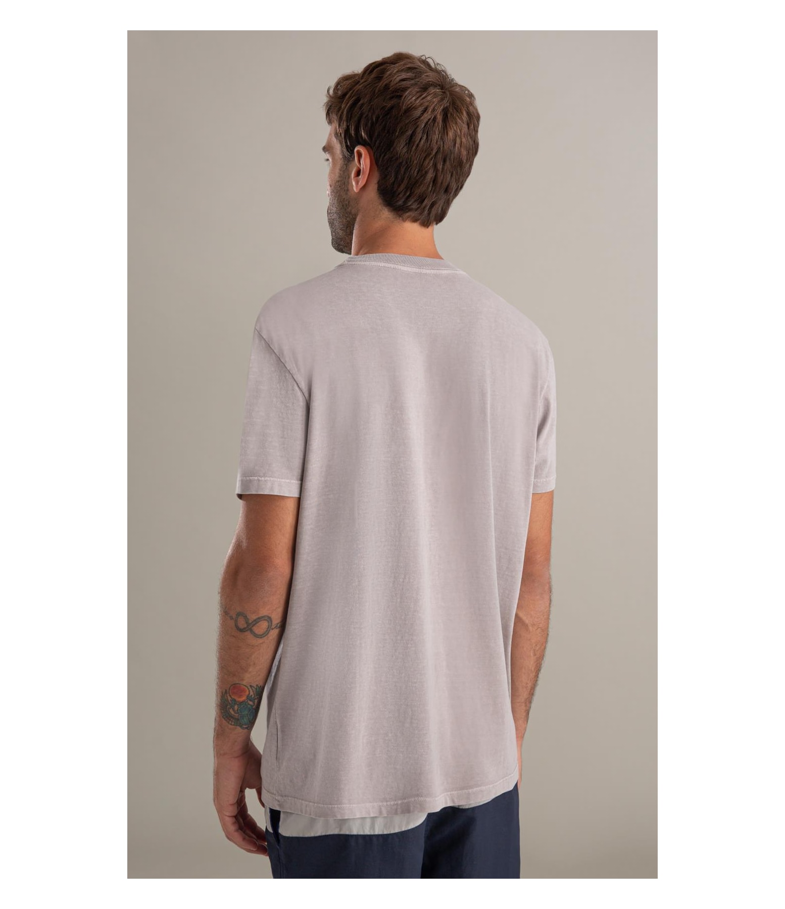 T-Shirt Mm Washed Aquarela Cinza Claro