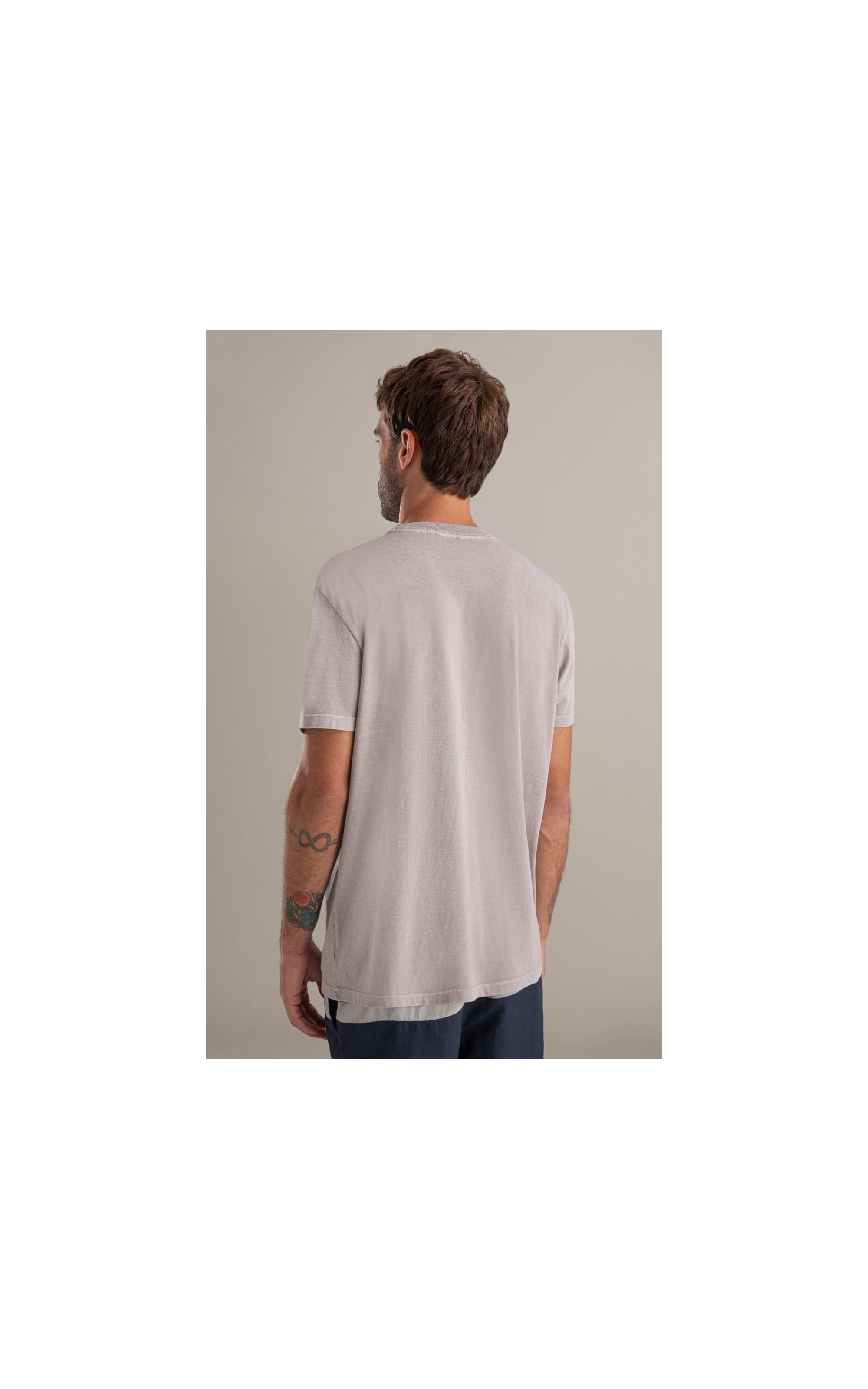 T-Shirt Mm Washed Aquarela Cinza Claro