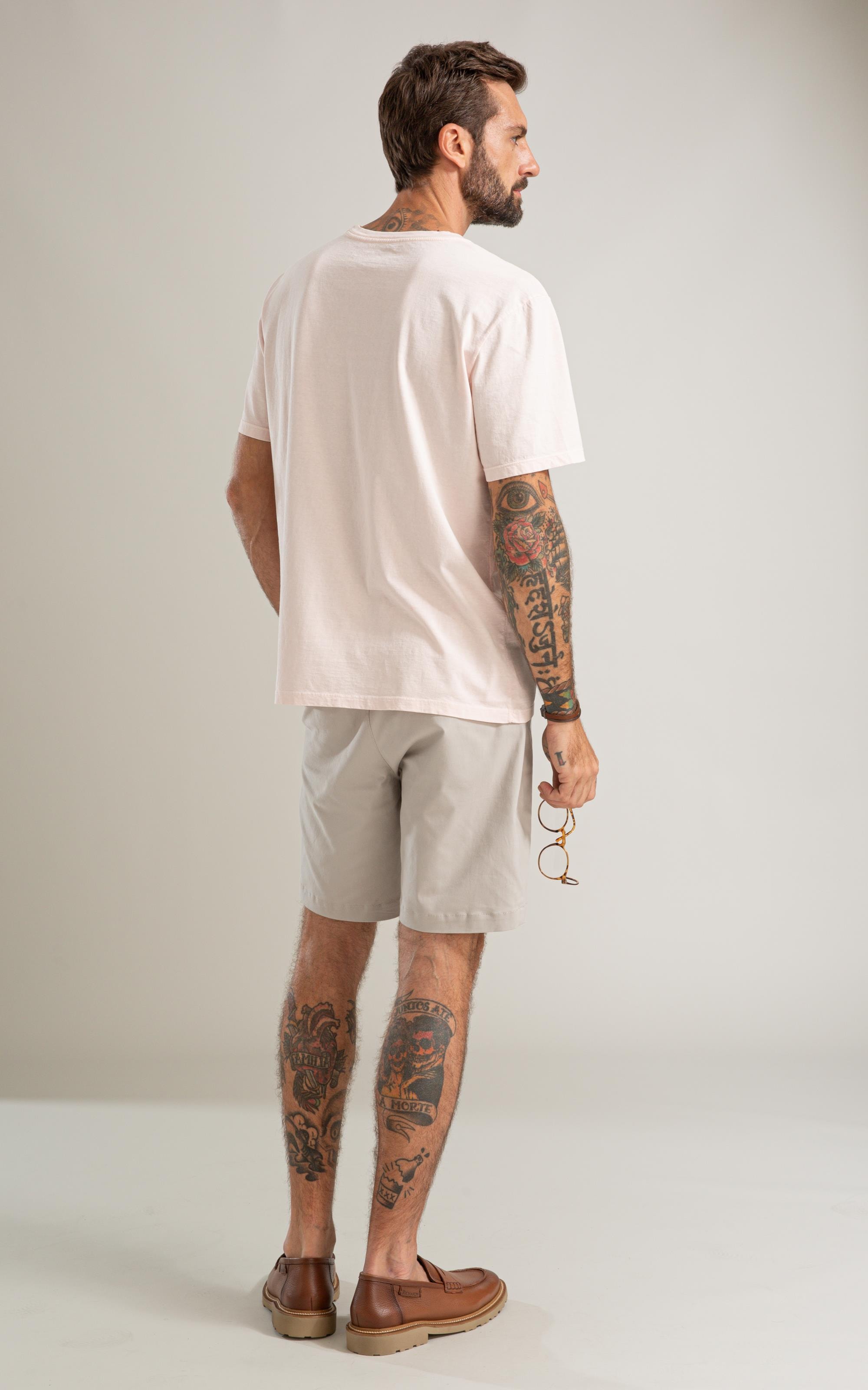T-Shirt Mm Washed Aquarela Rosa i