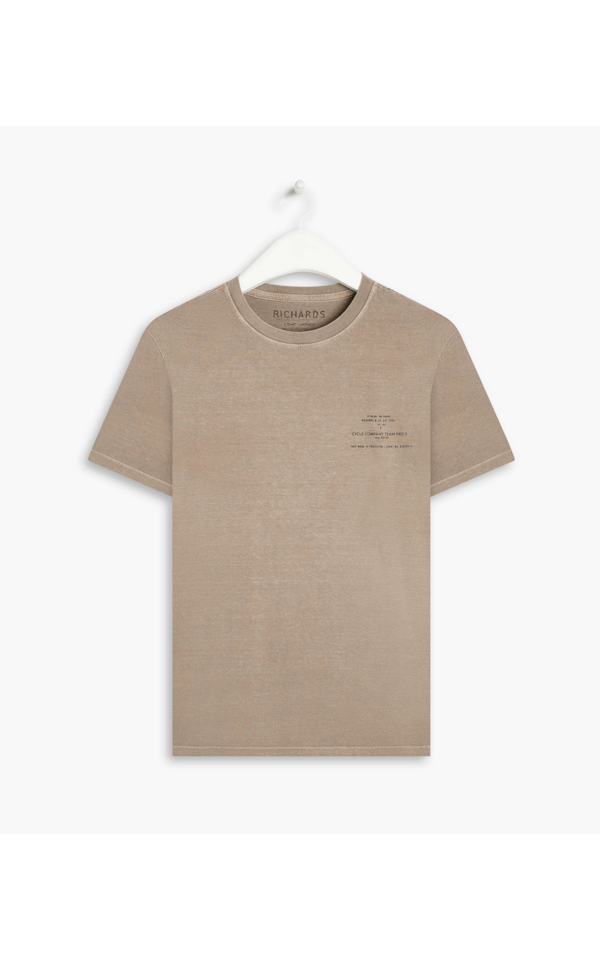 T-Shirt Mm Washed Bike Aro Caqui