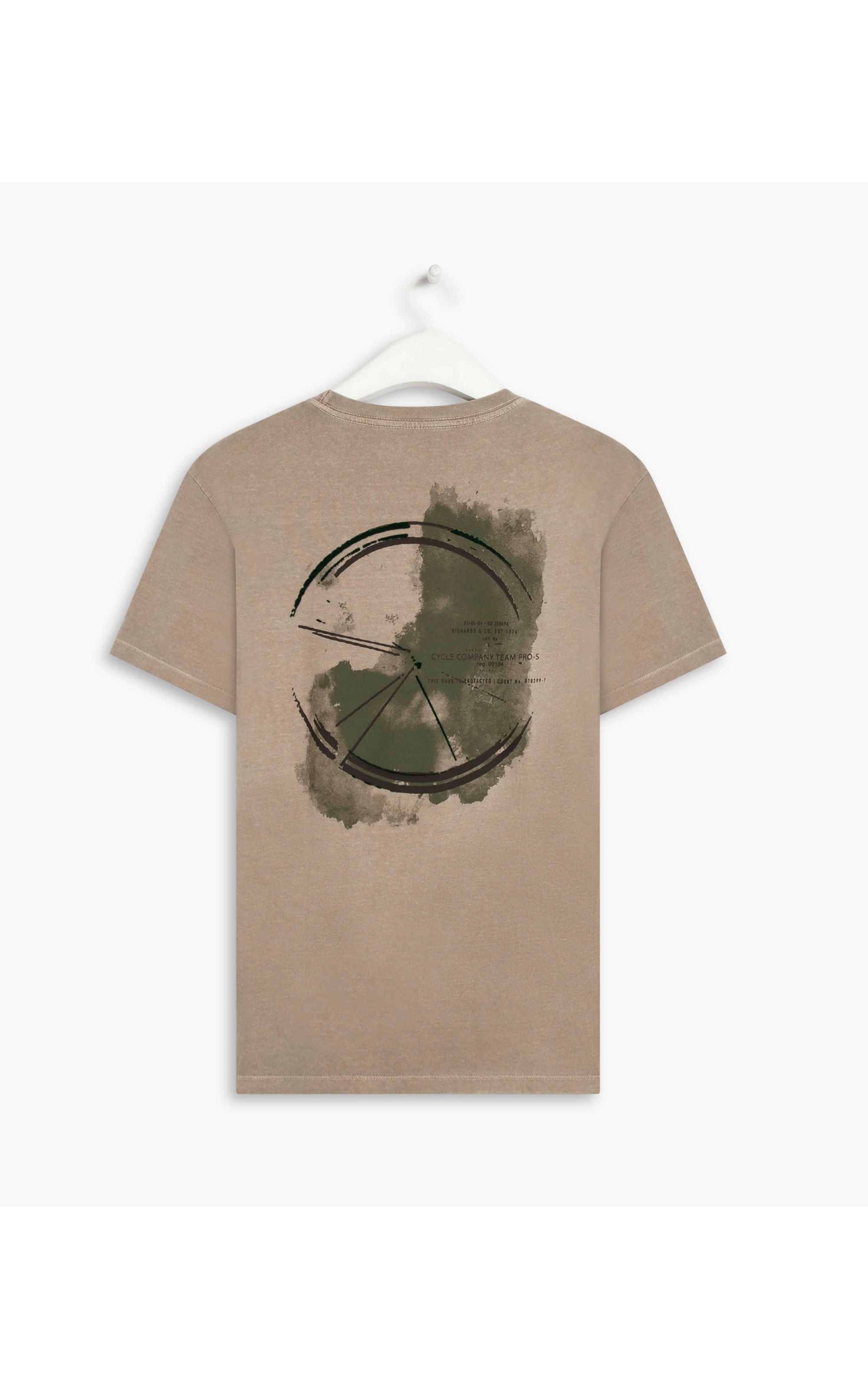 T-Shirt Mm Washed Bike Aro Caqui