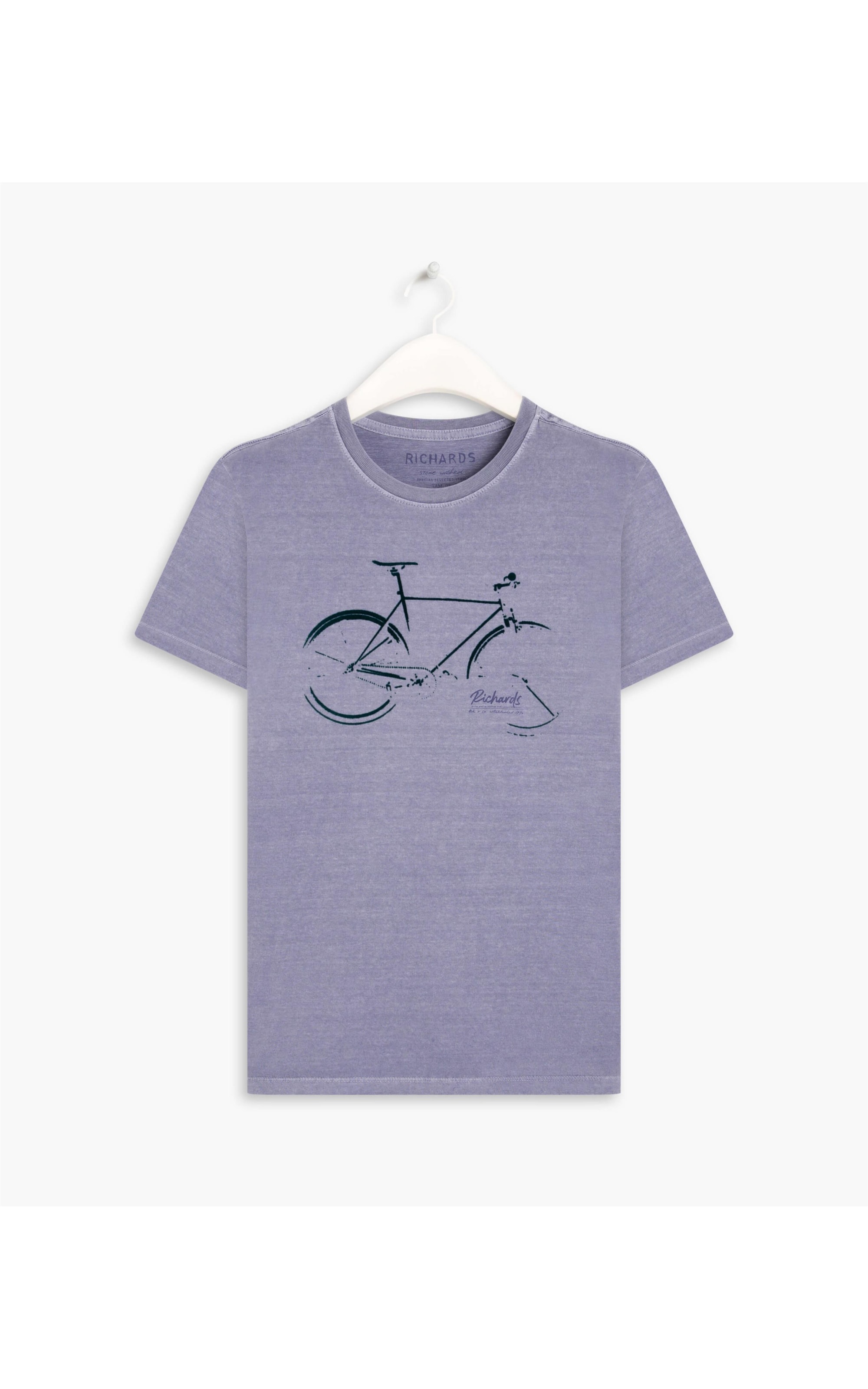 T-Shirt Mm Washed Bike Azul Pervante