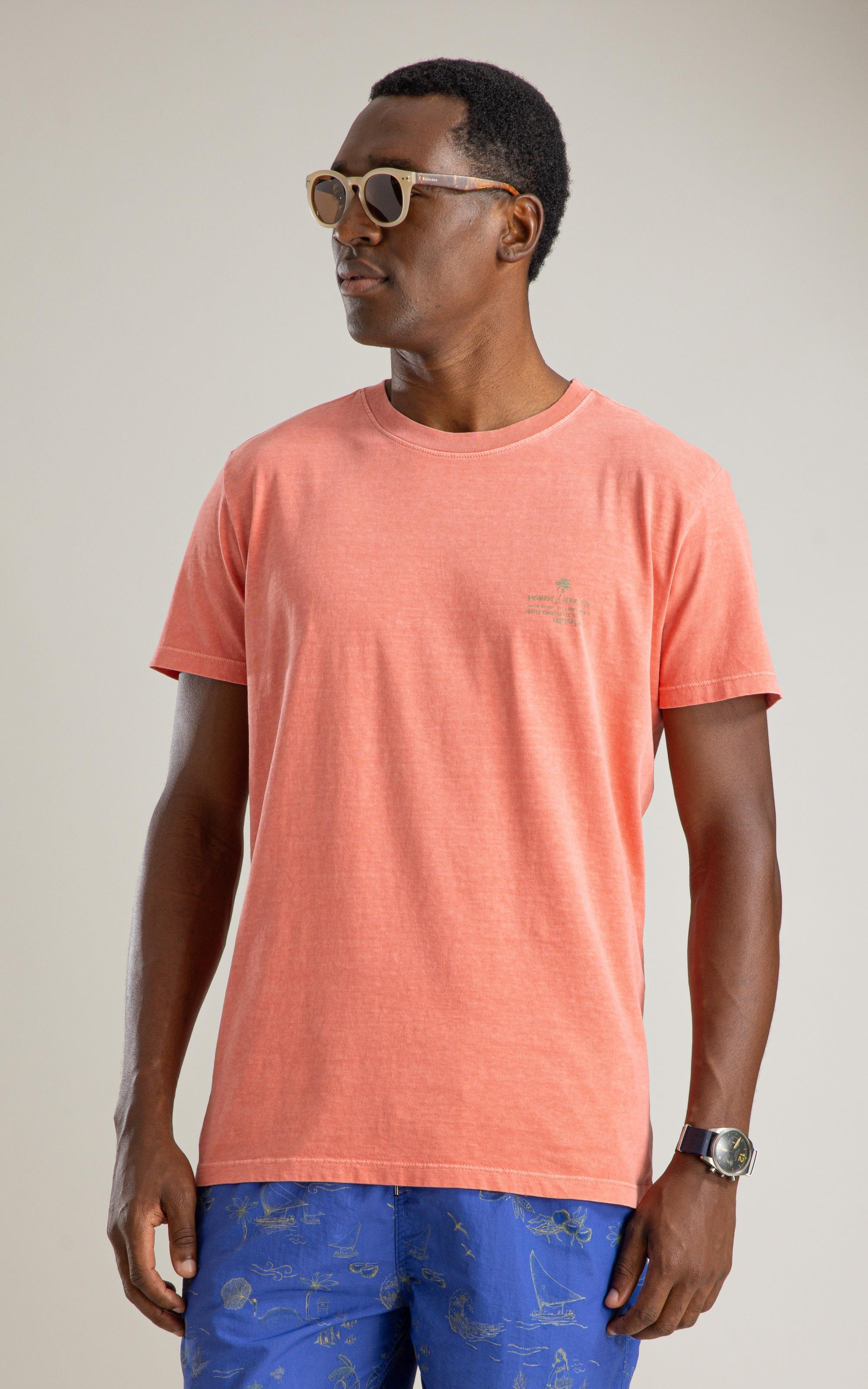 T-Shirt Mm Washed Brisa Peito Bf Melancia