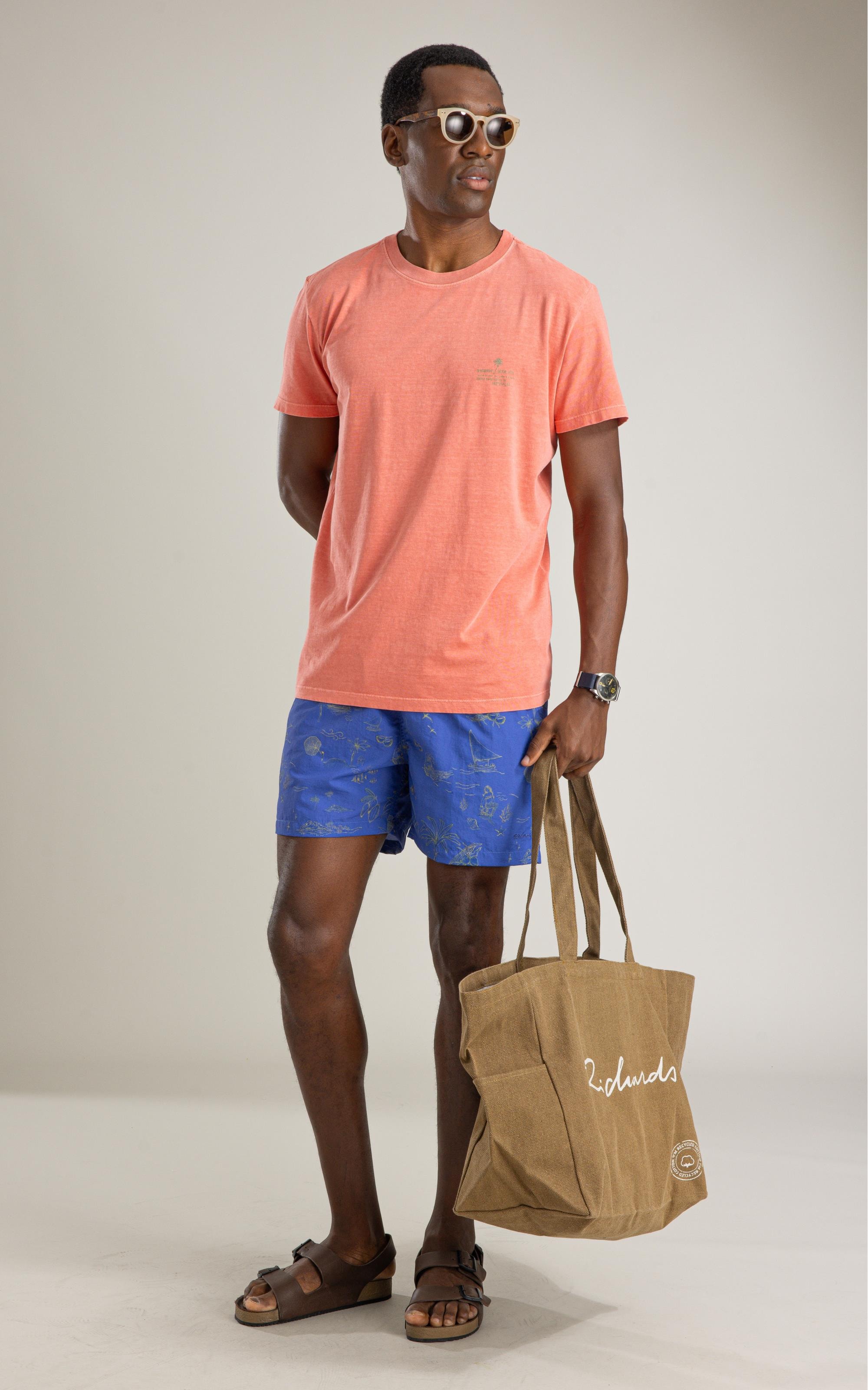 T-Shirt Mm Washed Brisa Peito Bf Melancia