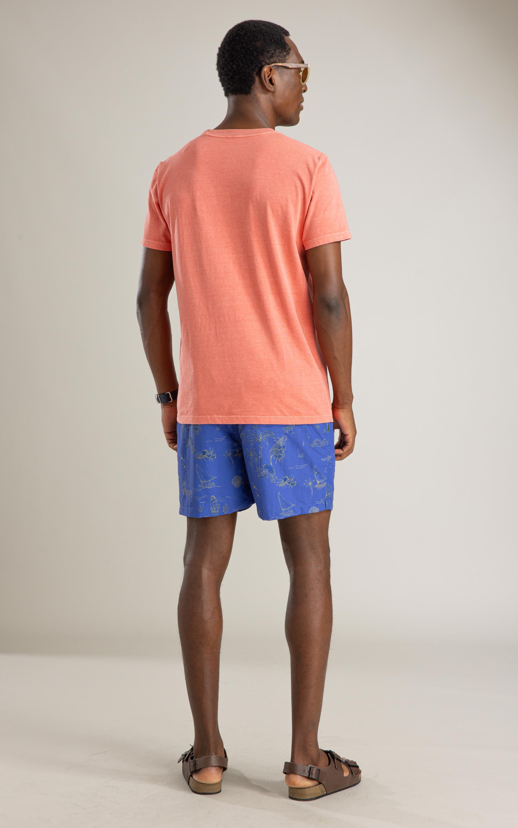 T-Shirt Mm Washed Brisa Peito Bf Melancia