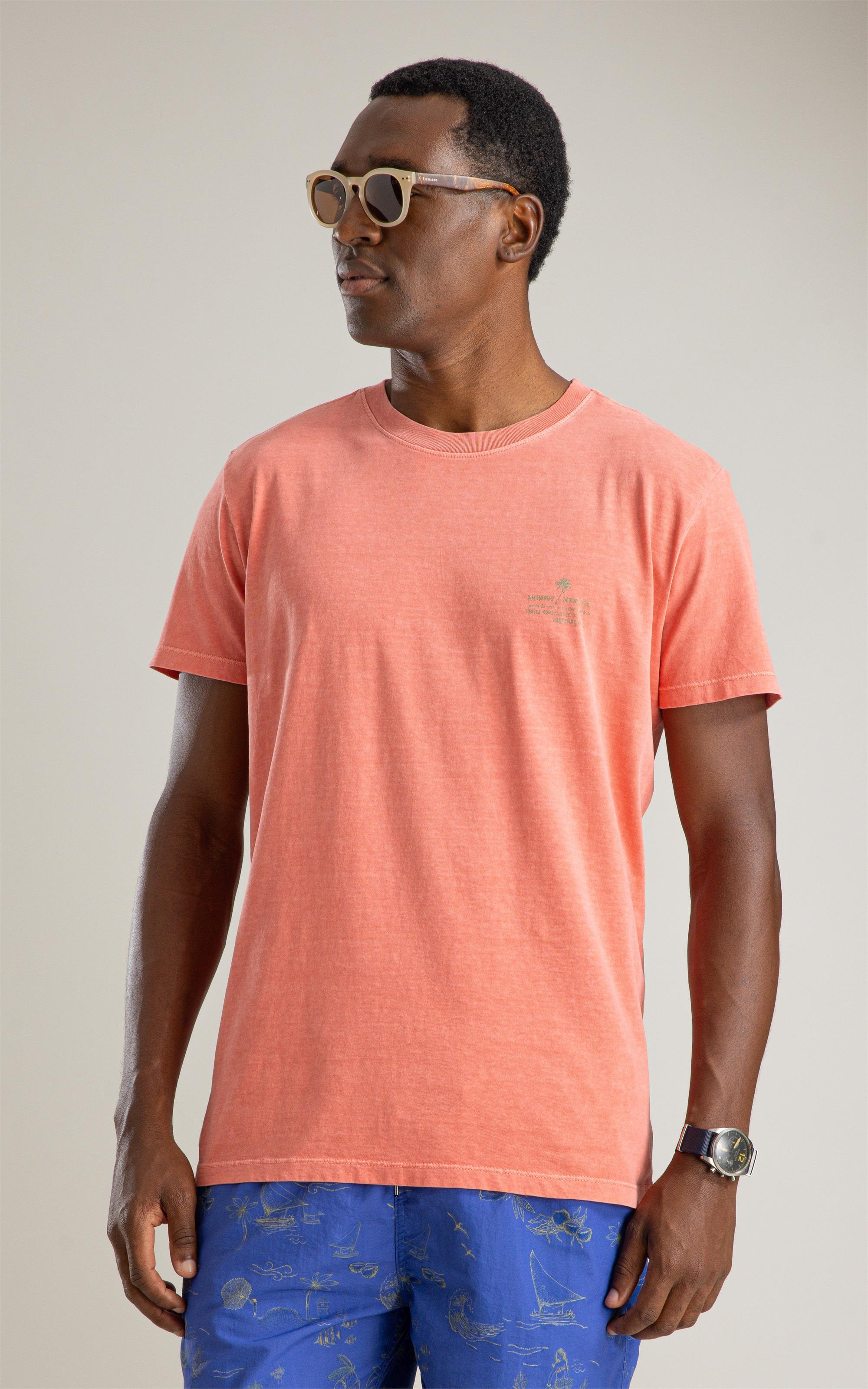 T-Shirt Mm Washed Brisa Peito Bf Melancia